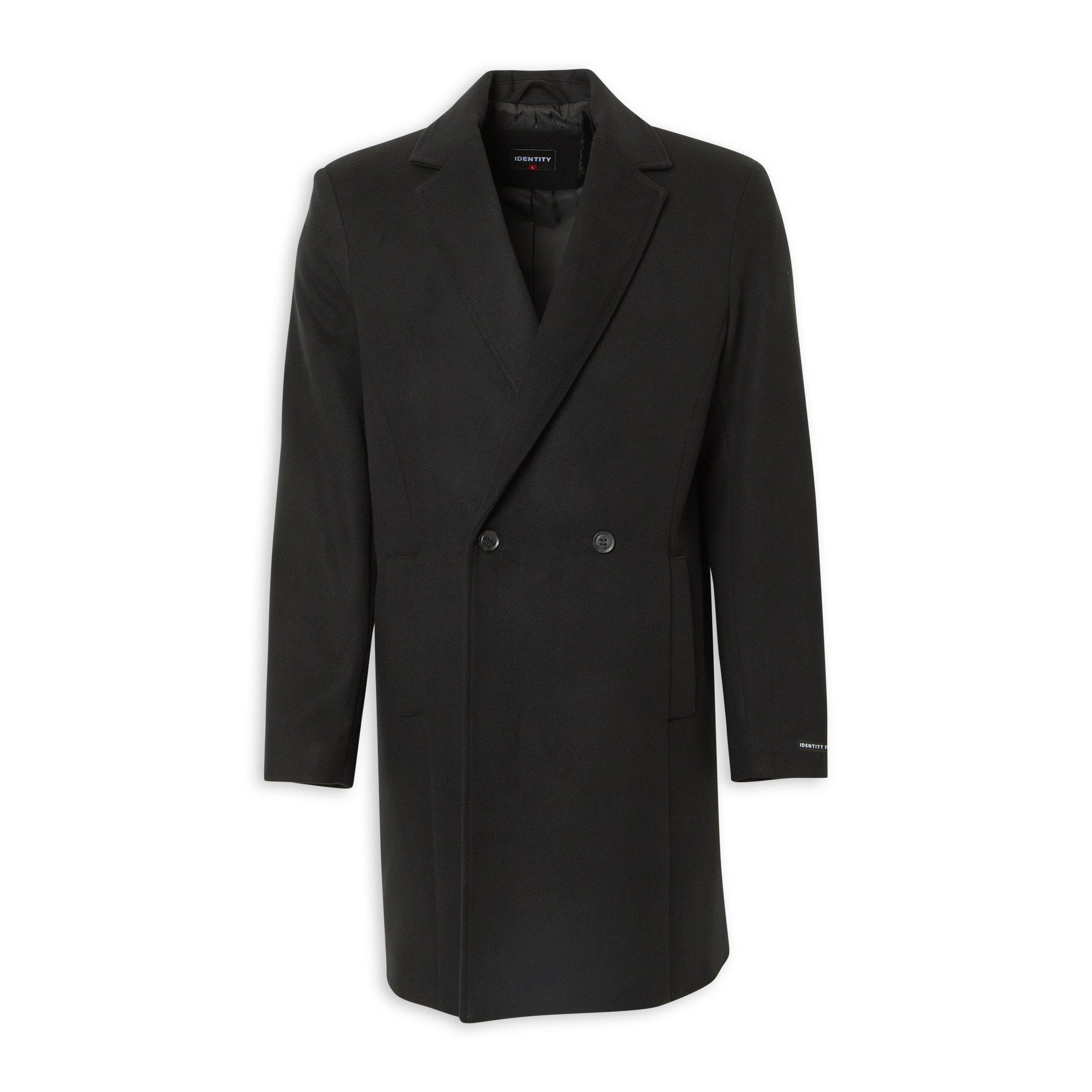 Black Double-Breasted Coat (3236448) | Identity