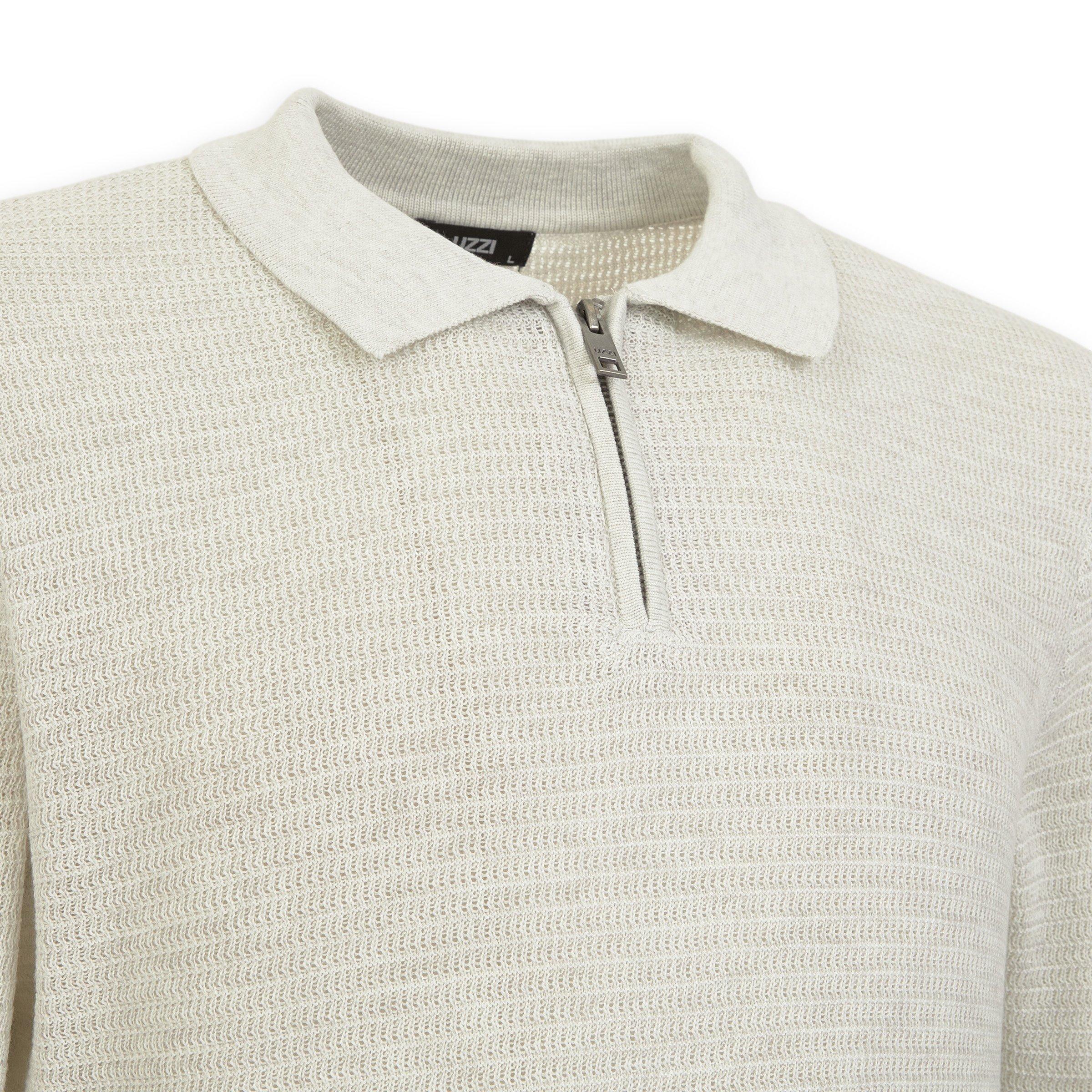 Beige Quarter-zip Golfer Jersey (3236453) | UZZI