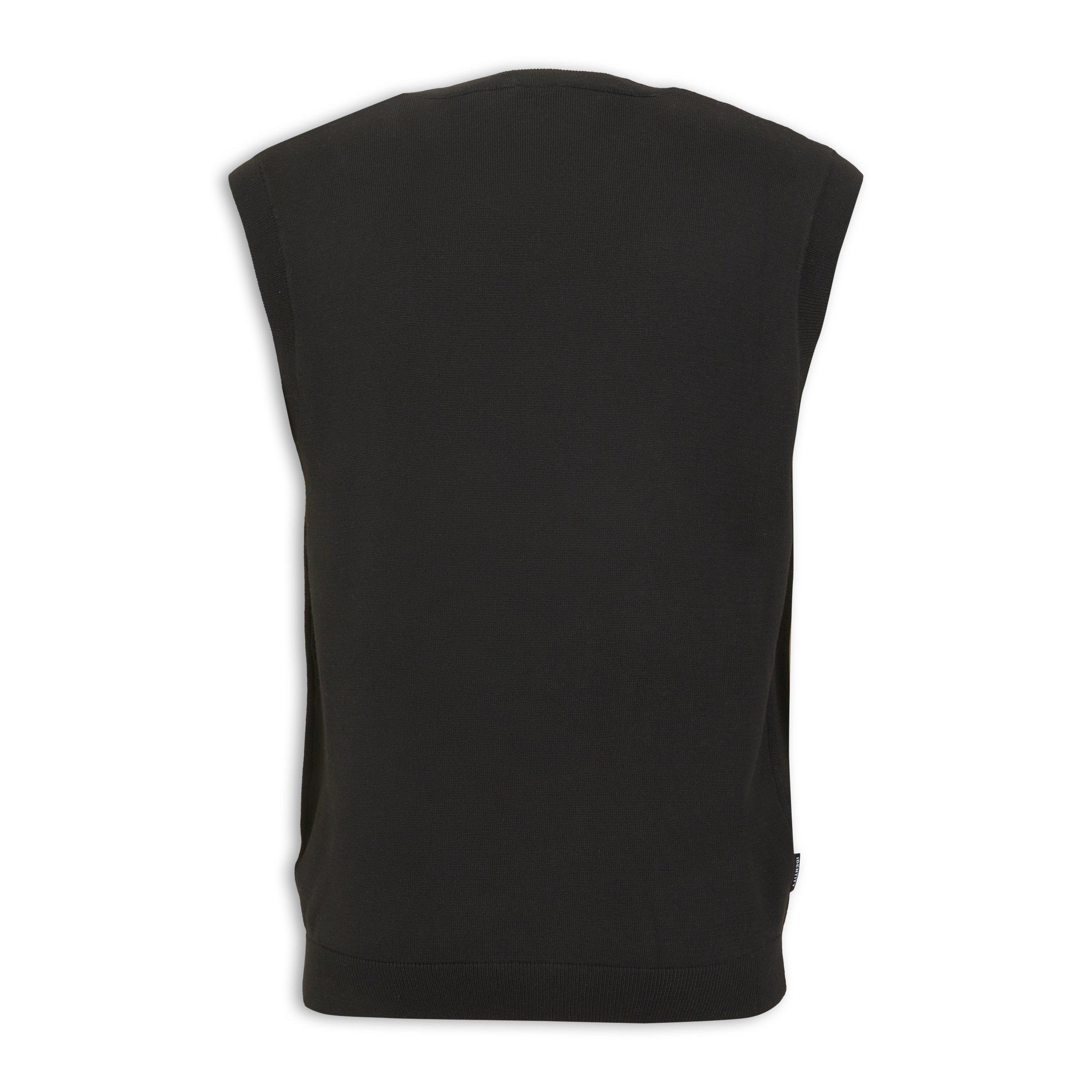 Black Sleeveless Knit Pullover Jersey (3236458) | Identity
