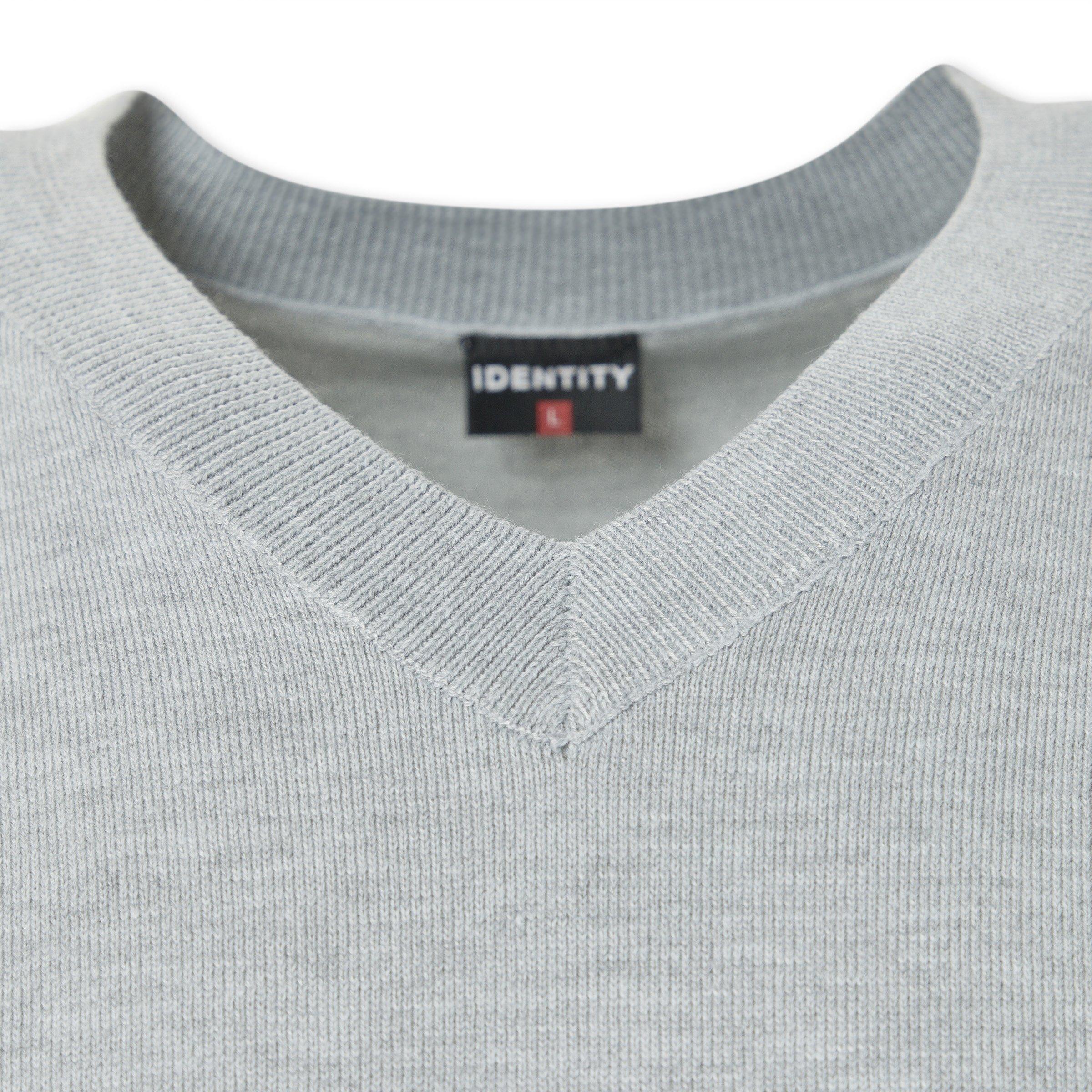 Grey V-Neck Knit Vest (3236459) | Identity