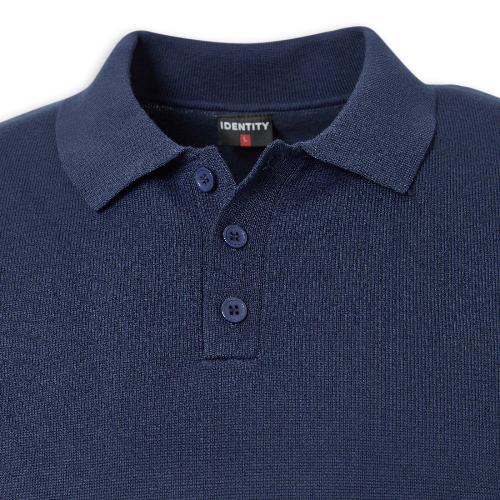 Navy Button Up Golfer Top (3236462) | Identity
