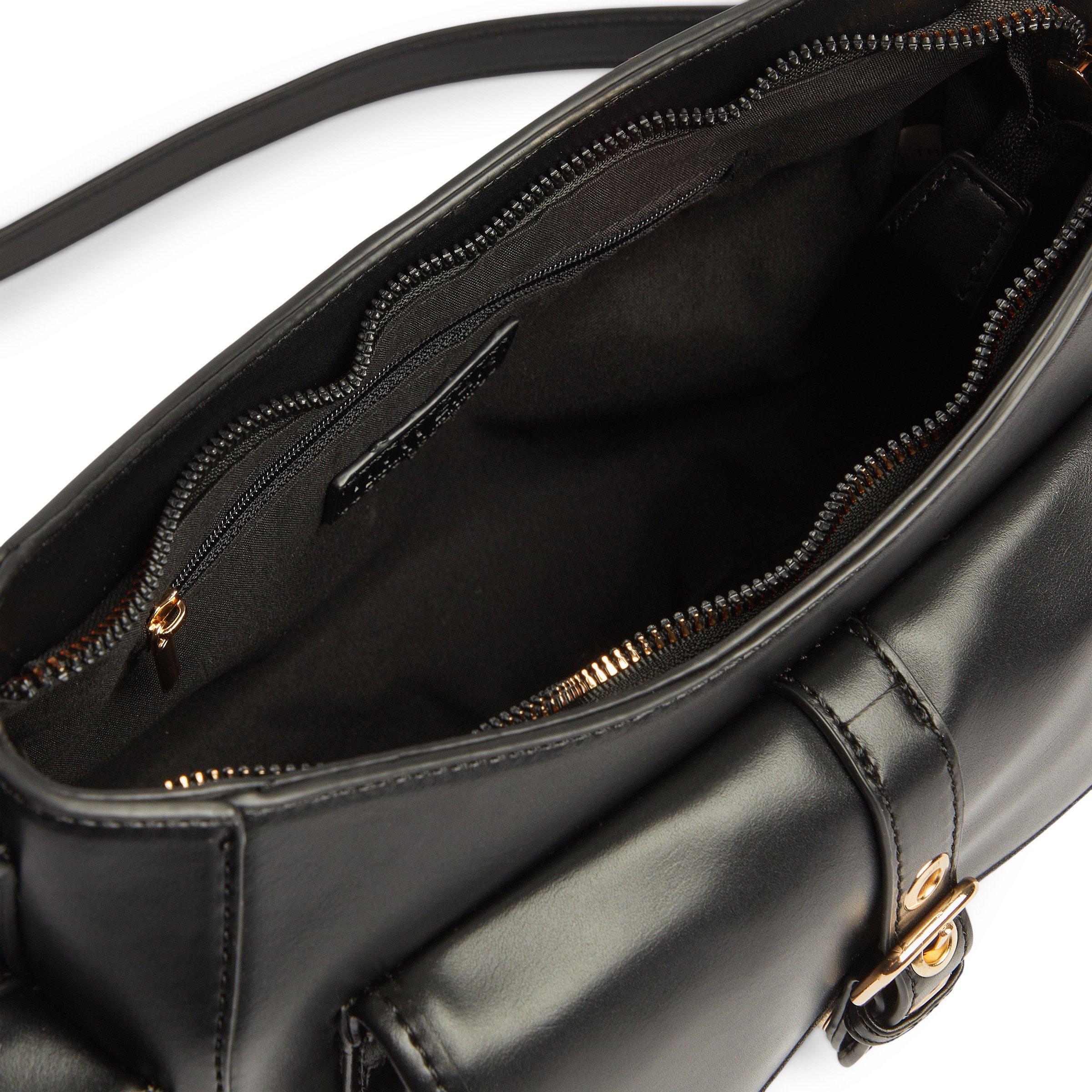 Black Faux Leather Multi-Pocket Handbag (3236491) | Truworths
