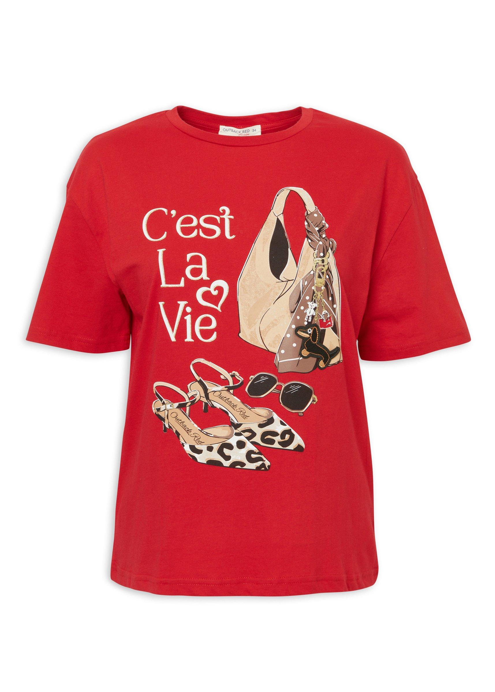 トップス C'est la vie Red C'est La Vie Graphic T-Shirt (3236599) | OUTBACK RED
