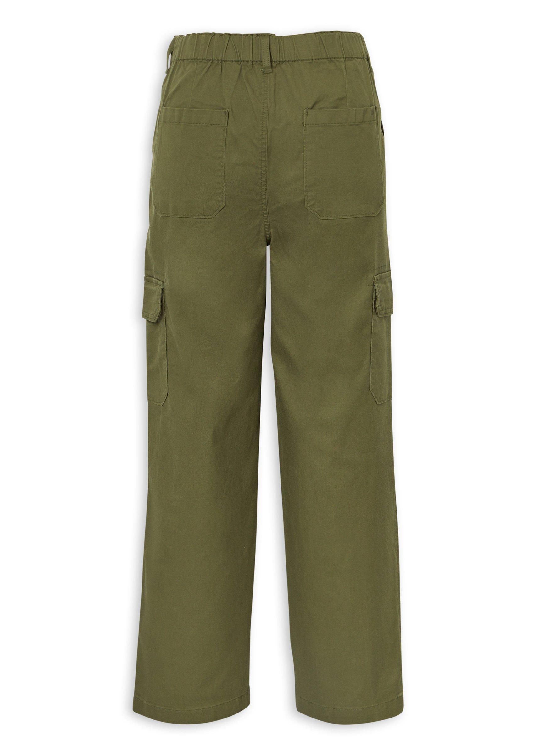 Olive Green Straight Leg Cargo Pants (3236659) | TRS