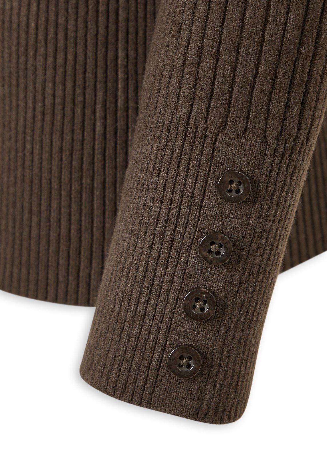 Chocolate 4x2 Rib Poloneck Top (3236711) | Truworths