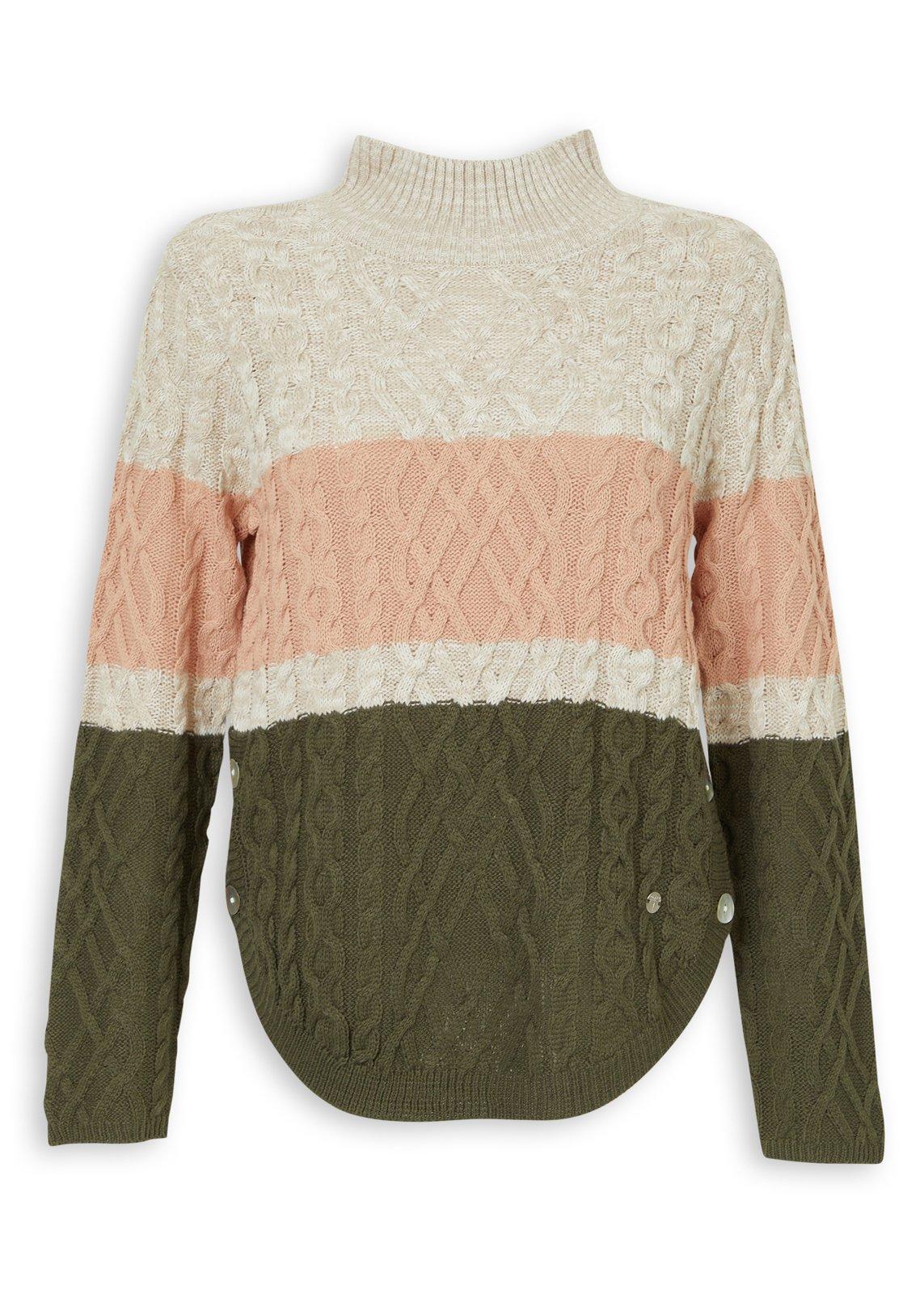 Cable Funnel Blocked Jumper Top (3236712) | Truworths