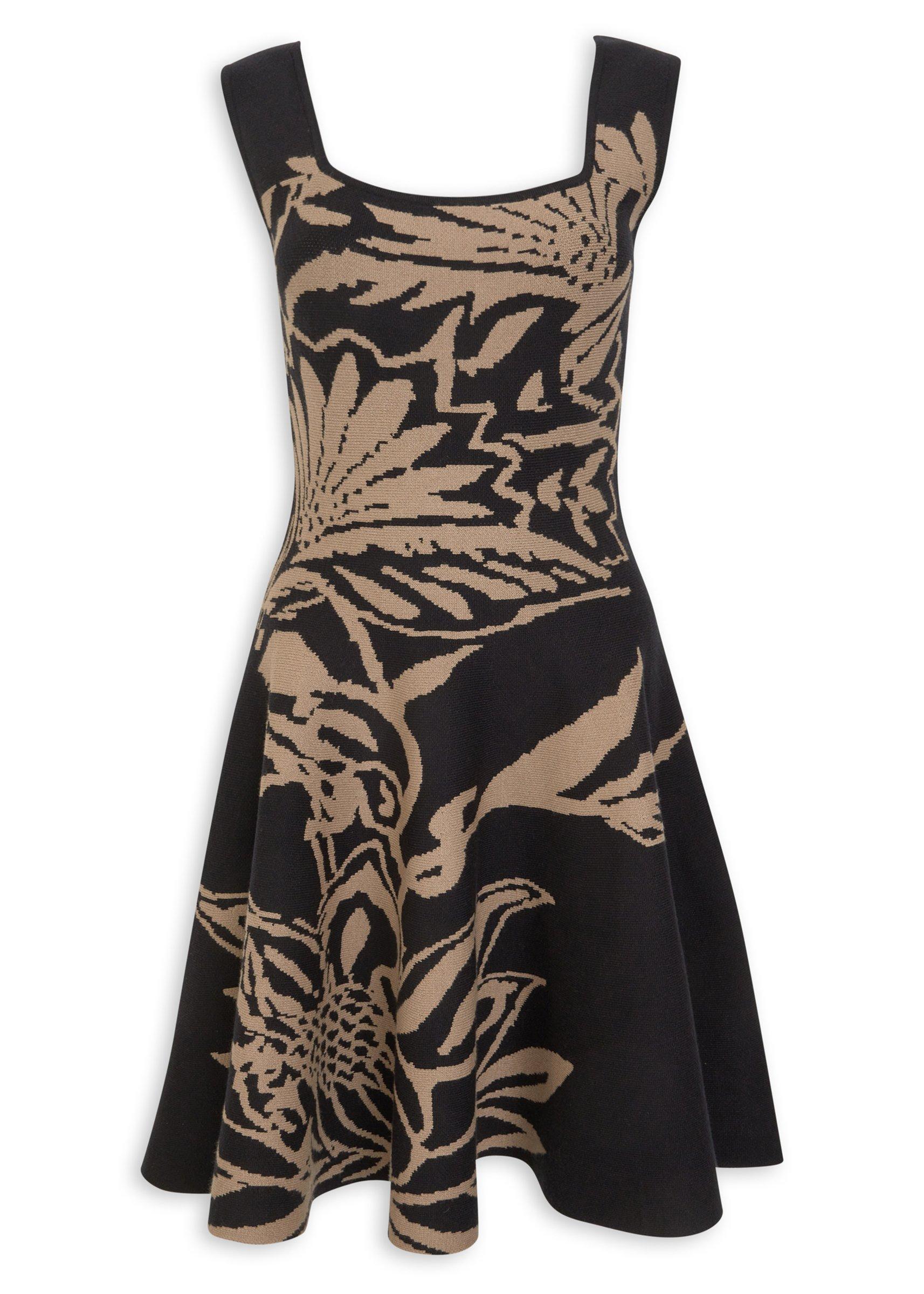 Floral Knit Sleeveless Fit & Flare Dress (3236743) | Ginger Mary