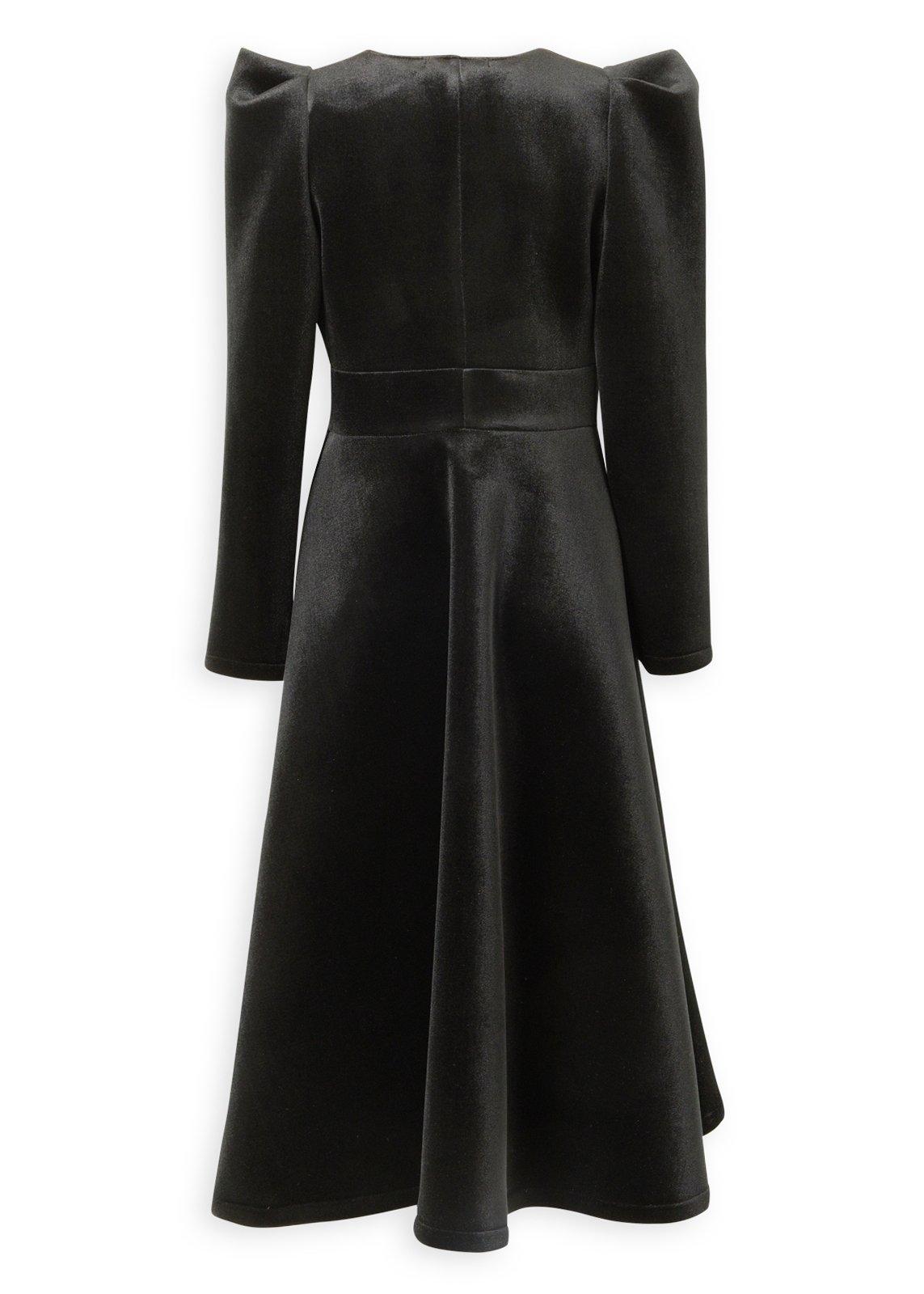 Black Bonded Velour Coat (3236807) | Essence