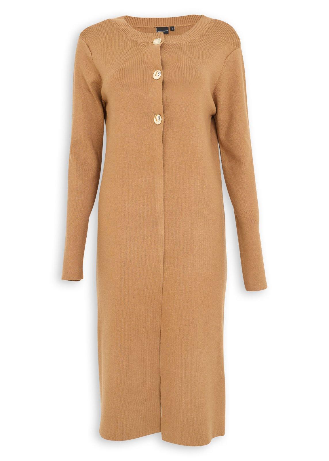 Camel Longline Cardigan Dress (3236809) | Truworths