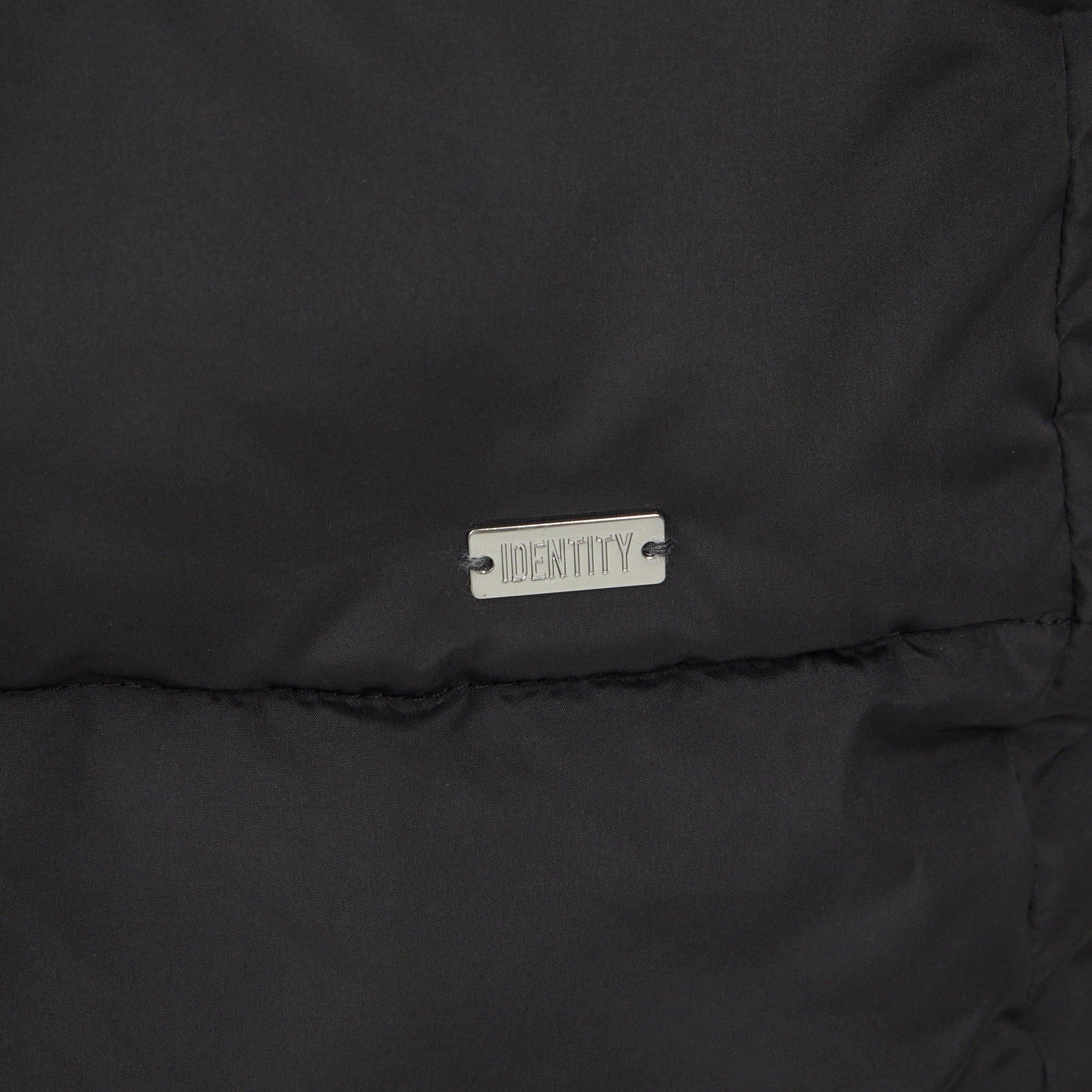 Black Longline Hooded Puffer Jacket (3236935) | Identity