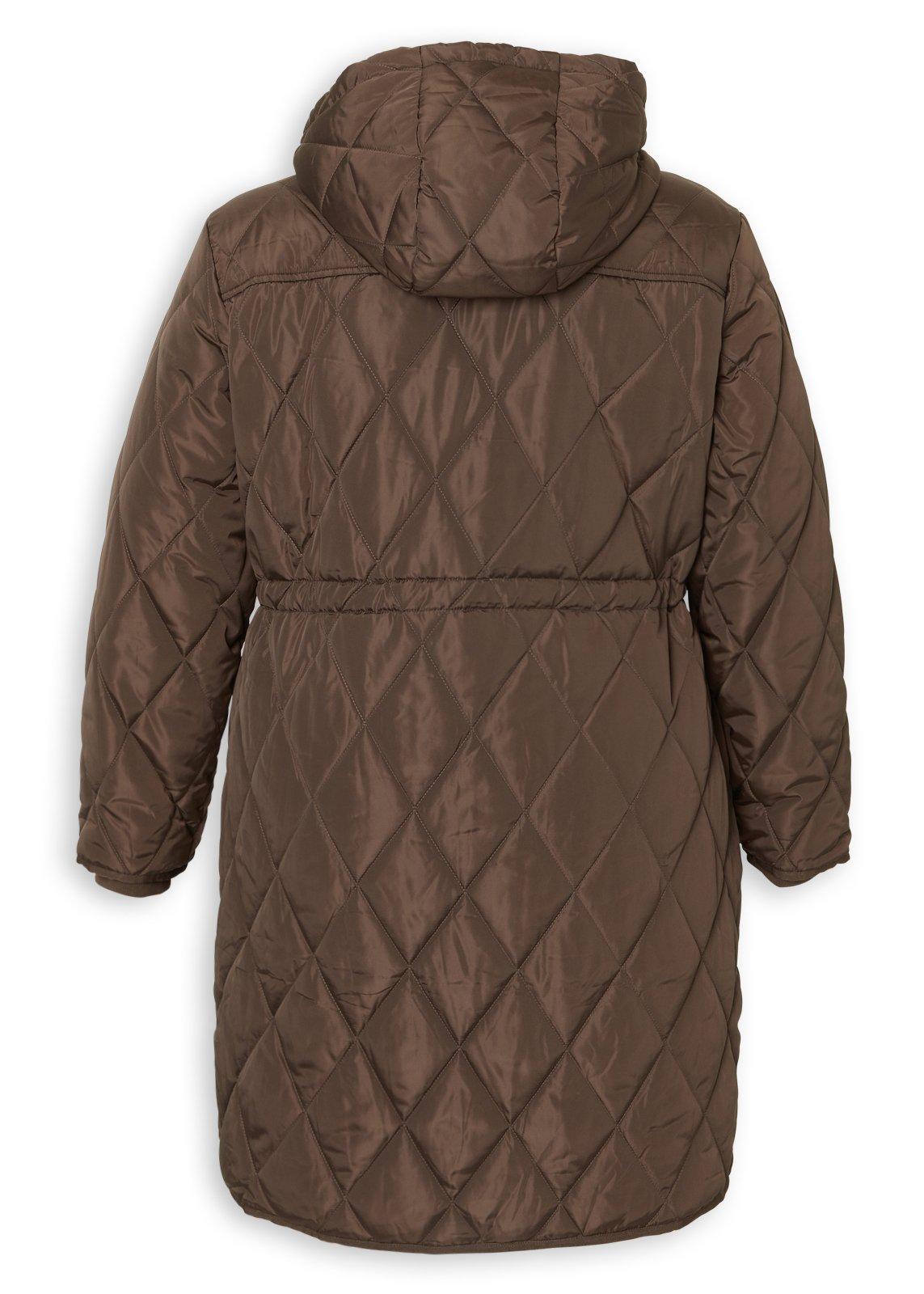 Brown Plus Size Puffer Jacket (3237157) | Zeta