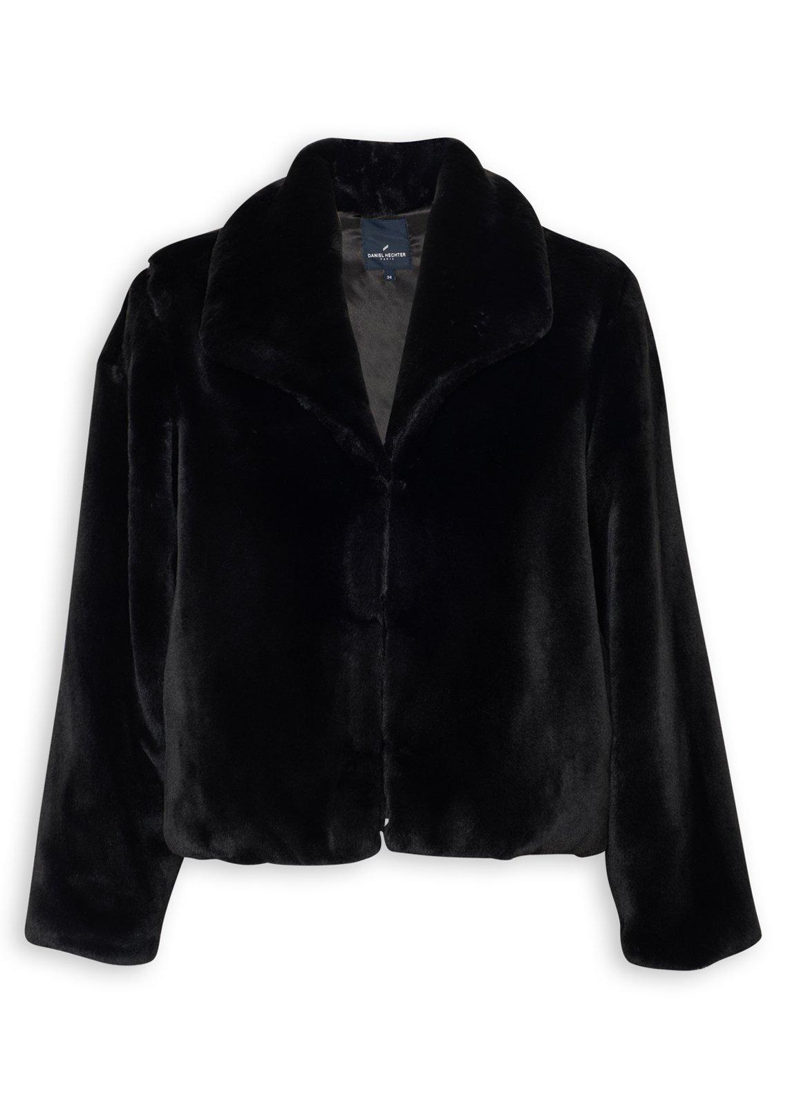 Black Faux Fur Jacket (3237341) | Daniel Hechter