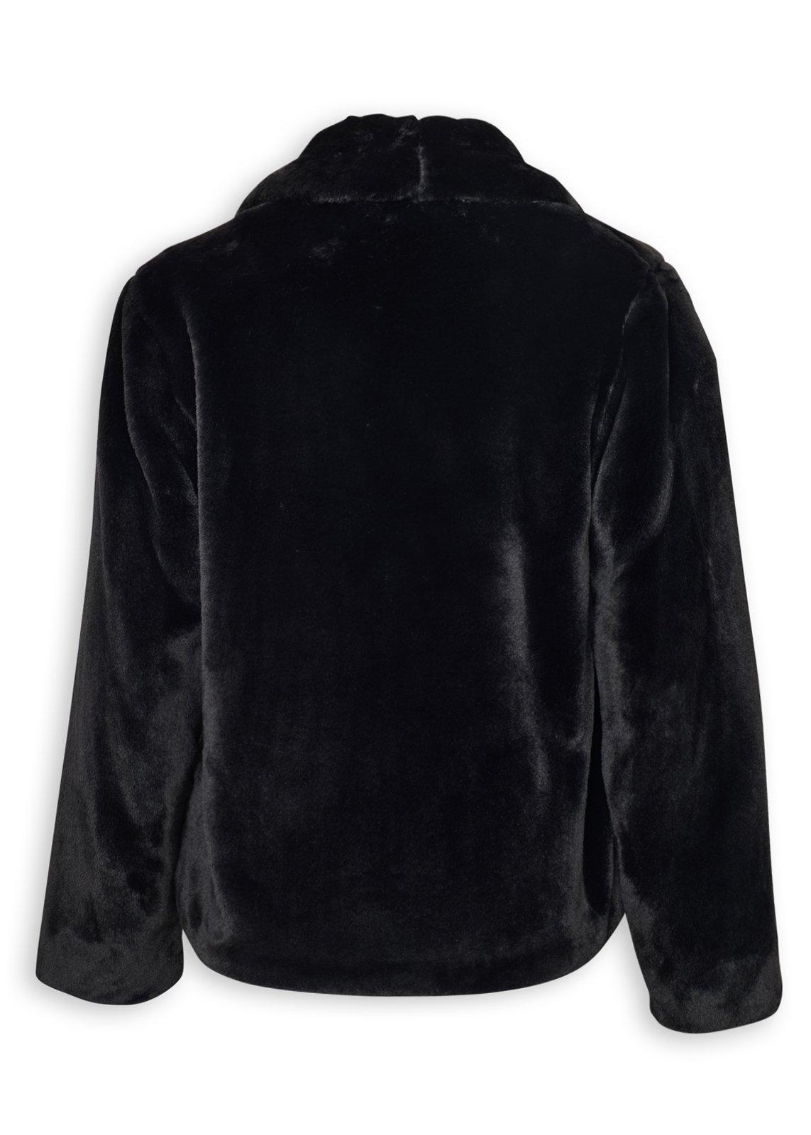 Black Faux Fur Jacket (3237341) | Daniel Hechter