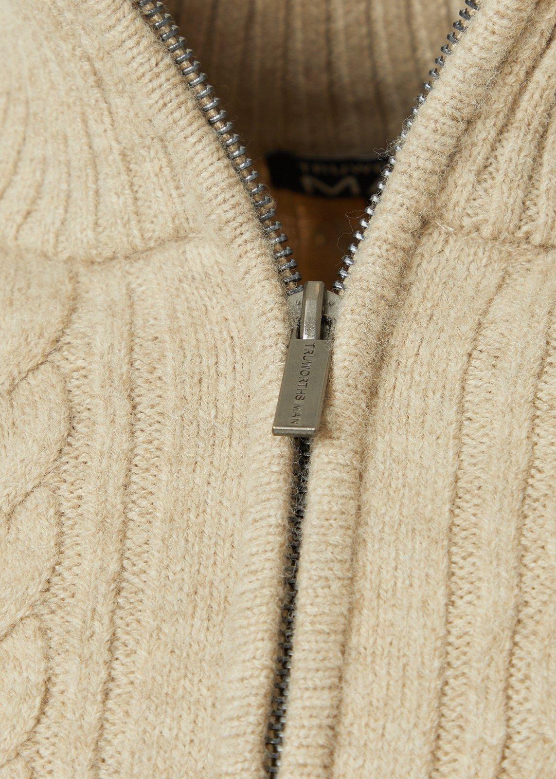 Beige Quarter-zip Knit Sweater (3237368) | Truworths Man