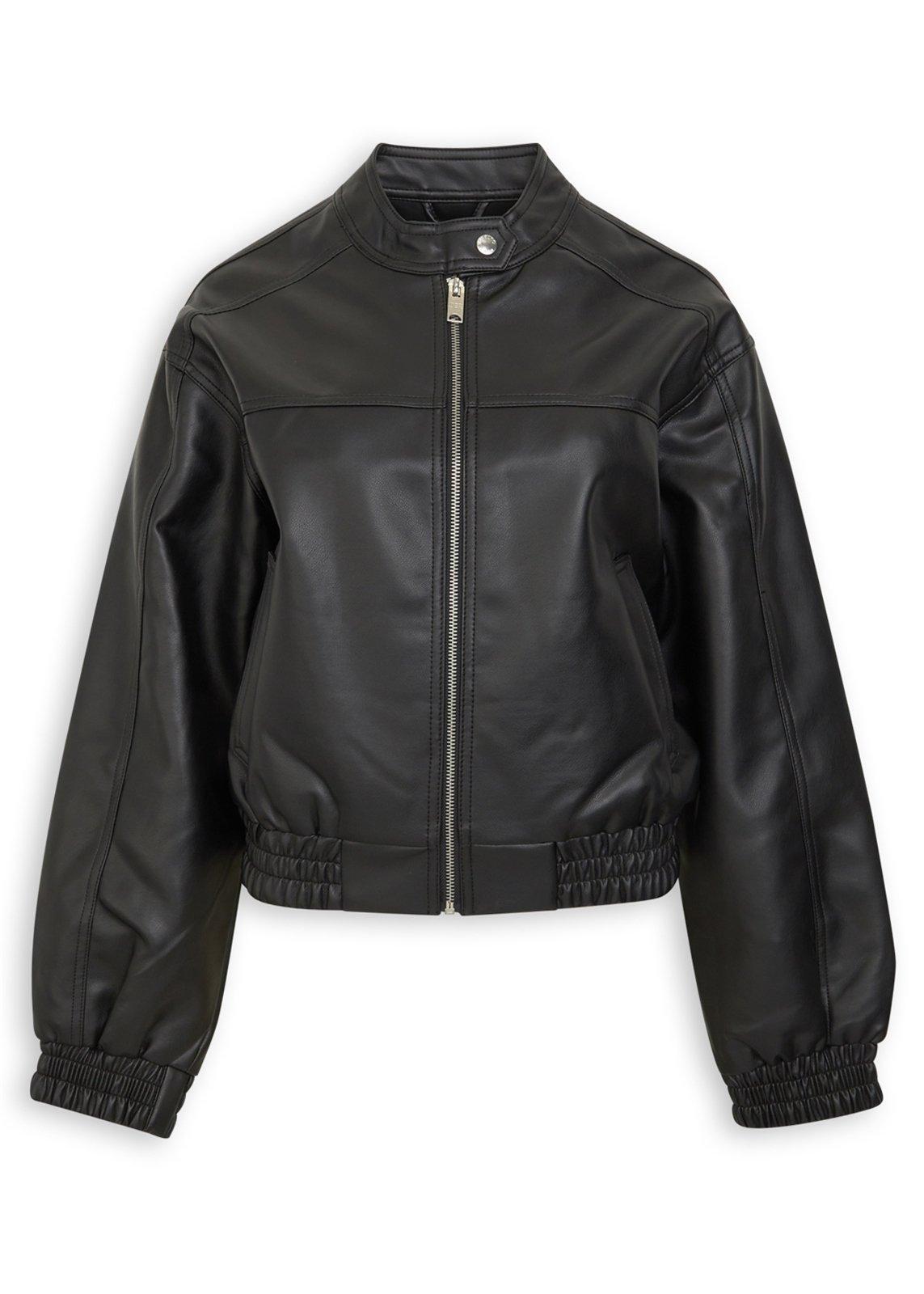 Black Pleather Bomber (3237564) | OUTBACK RED