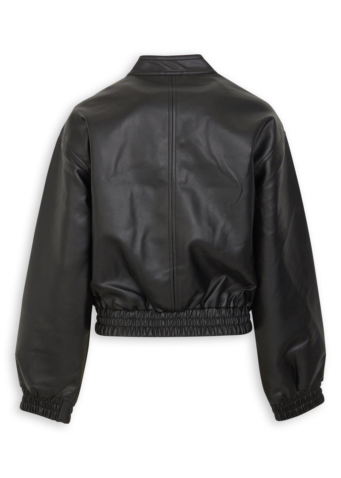 Black Pleather Bomber (3237564) | OUTBACK RED