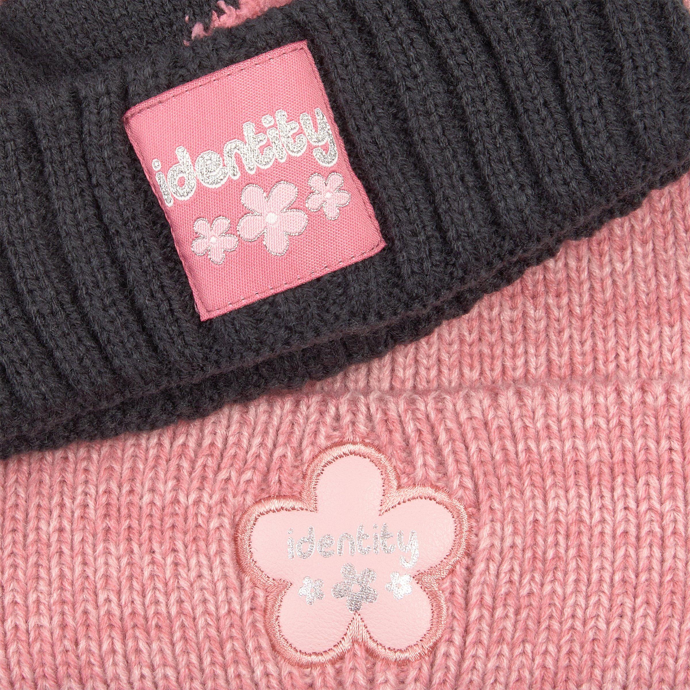 Flower Knit Beanie Hat 2-Pack (3237729) | Identity