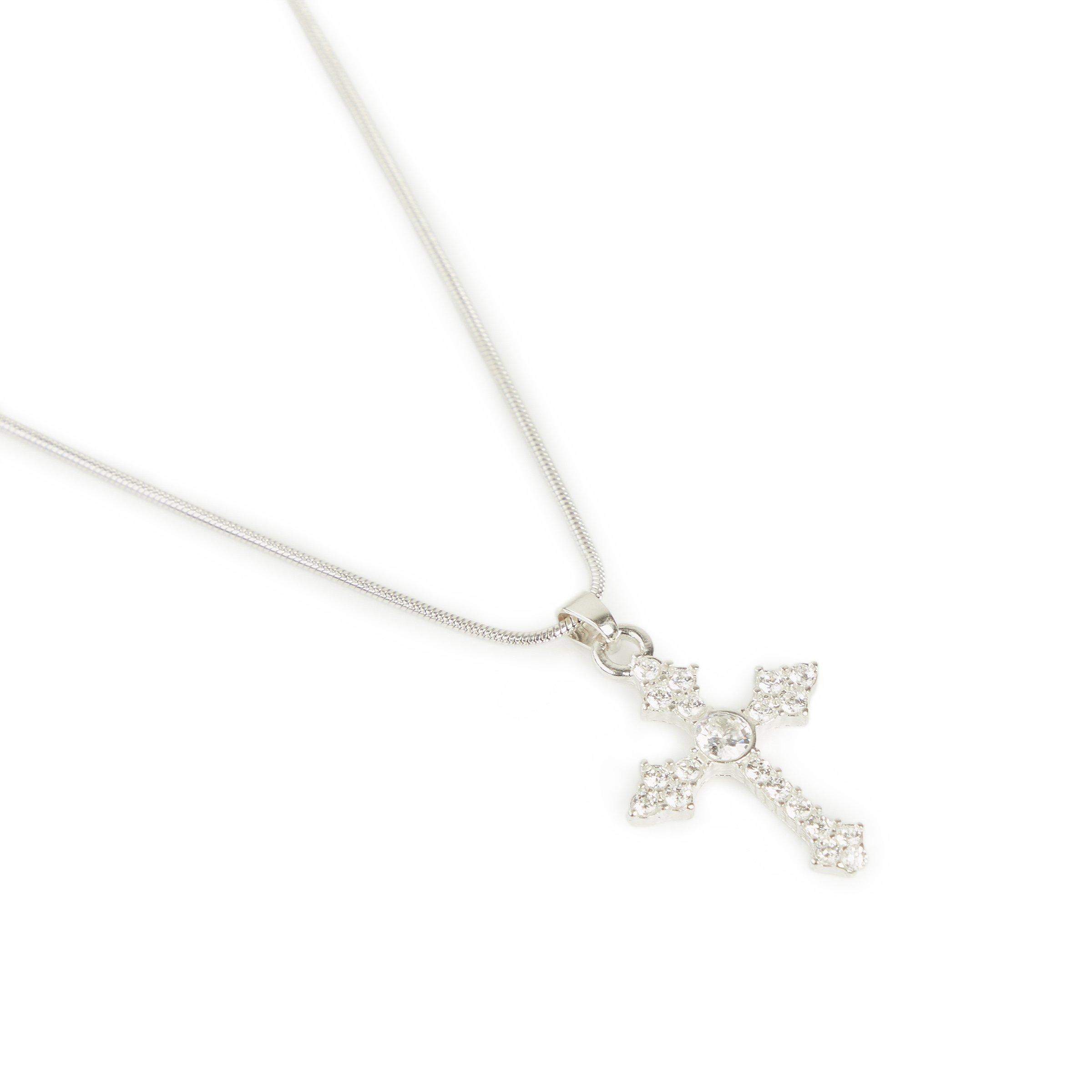 Silver Crystal Cross Jewellery Set (3237870) | Identity