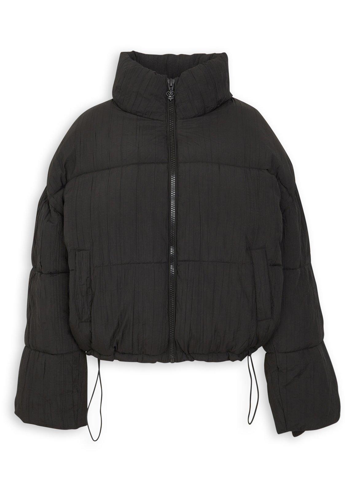 Black Plisse Pleated Puffer Jacket (3237876) | Ginger Mary