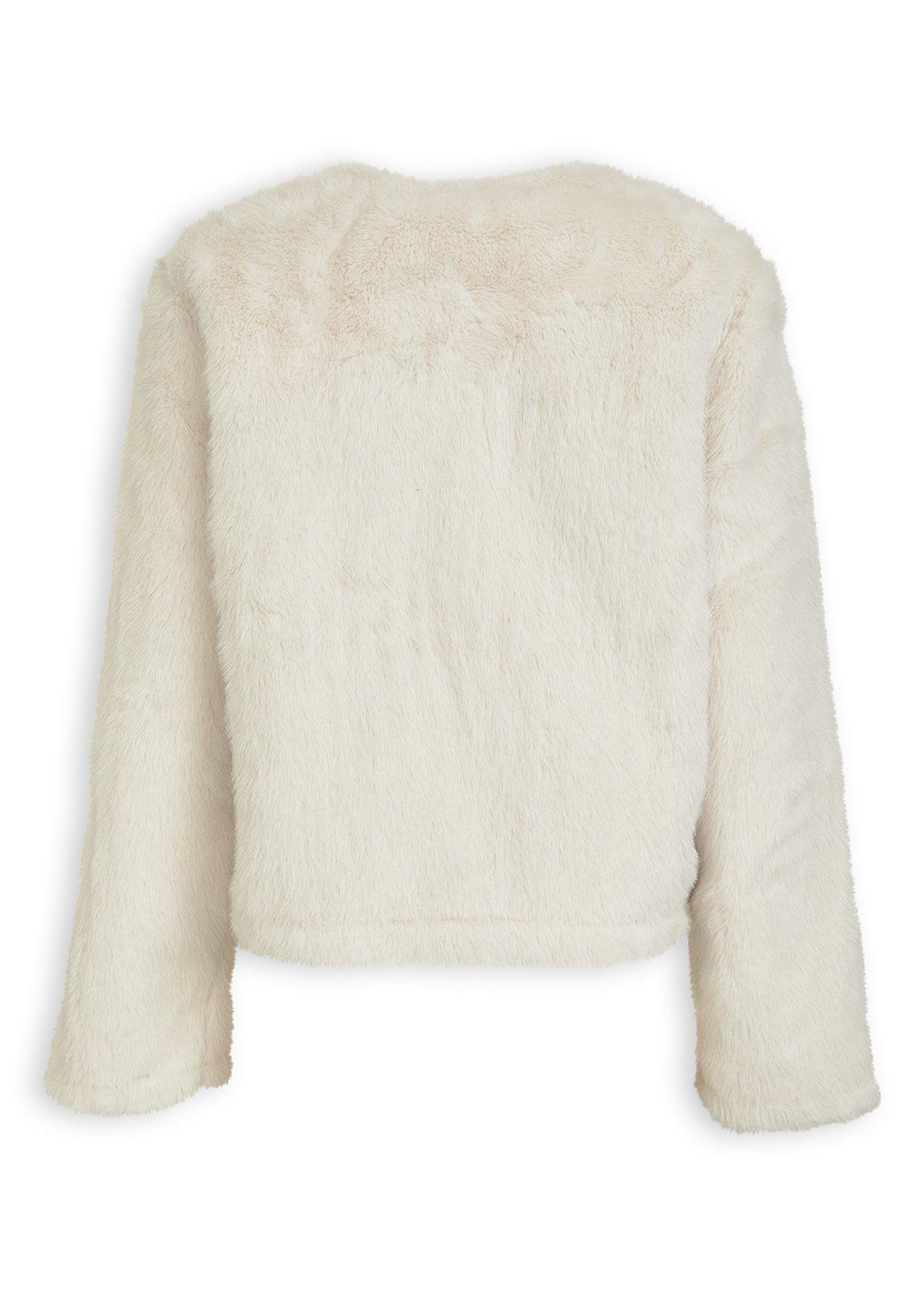 CERRIC 25FW MIXED FUR JACKET アイボリー Beige Faux Fur Jacket with Suede Inner (3237877) | Ginger Mary