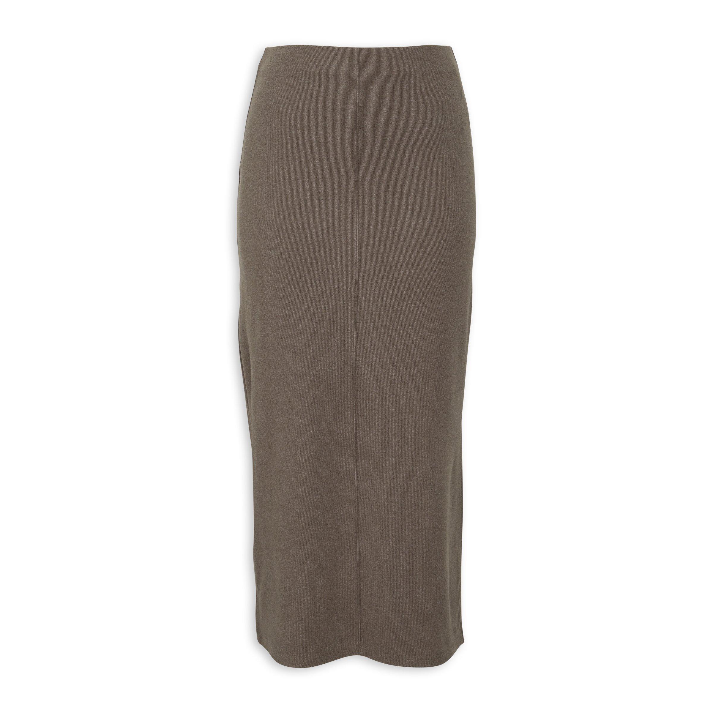 Brown Knit Midi Skirt (3237947) | Identity