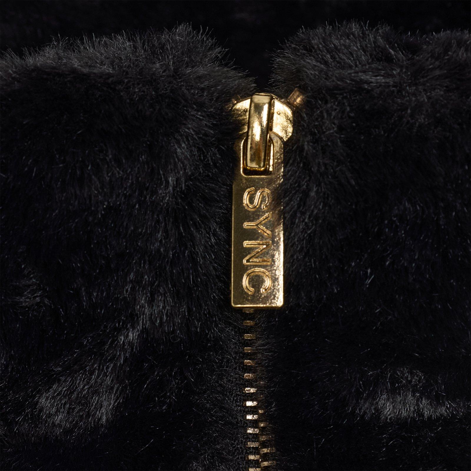 Black Fluffy Jacket (3238132) | Identity X Sync