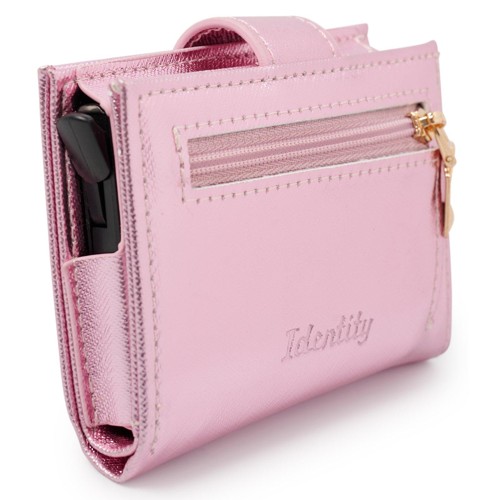 Metallic Pink Flapover Wallet (3238188) | Identity