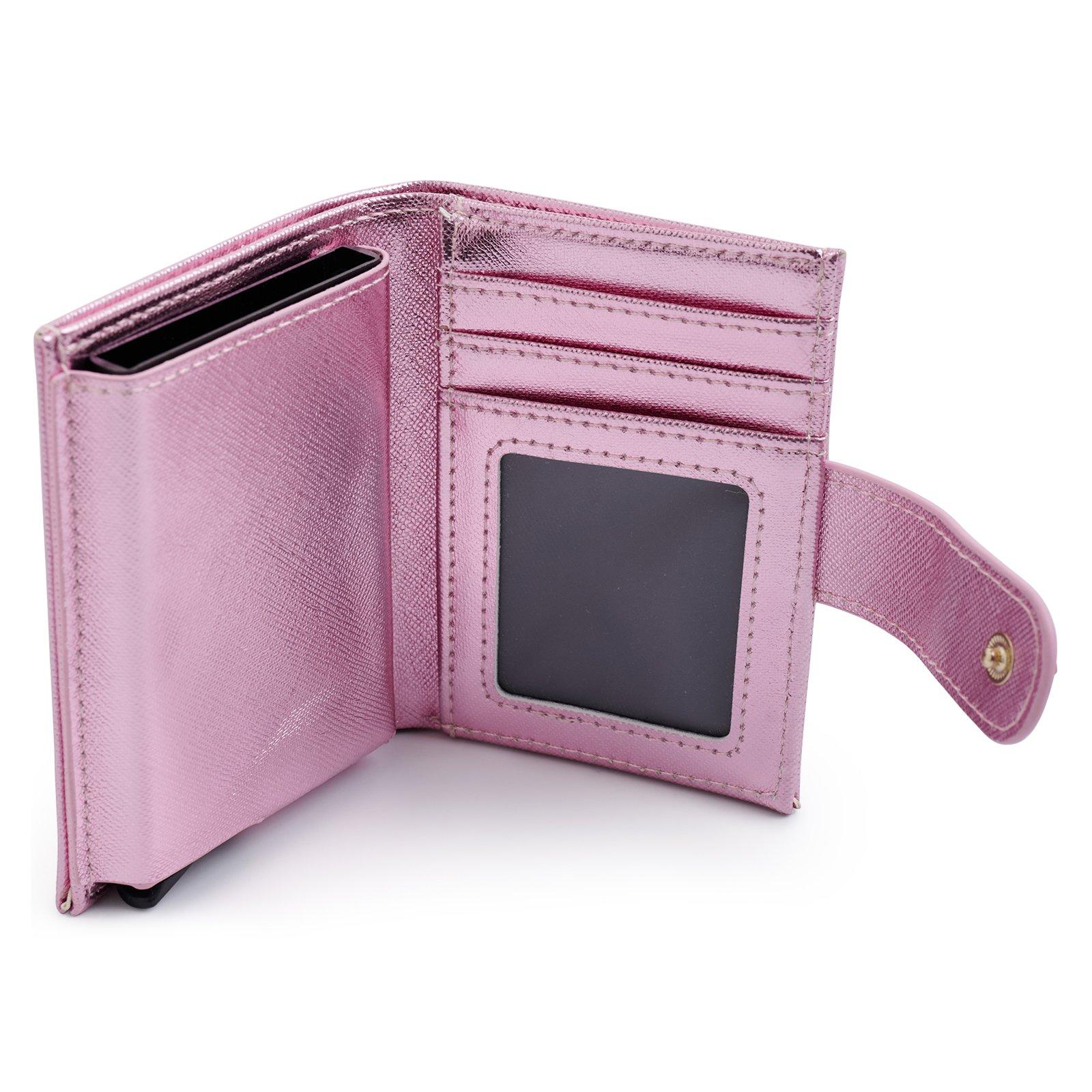Metallic Pink Flapover Wallet (3238188) | Identity