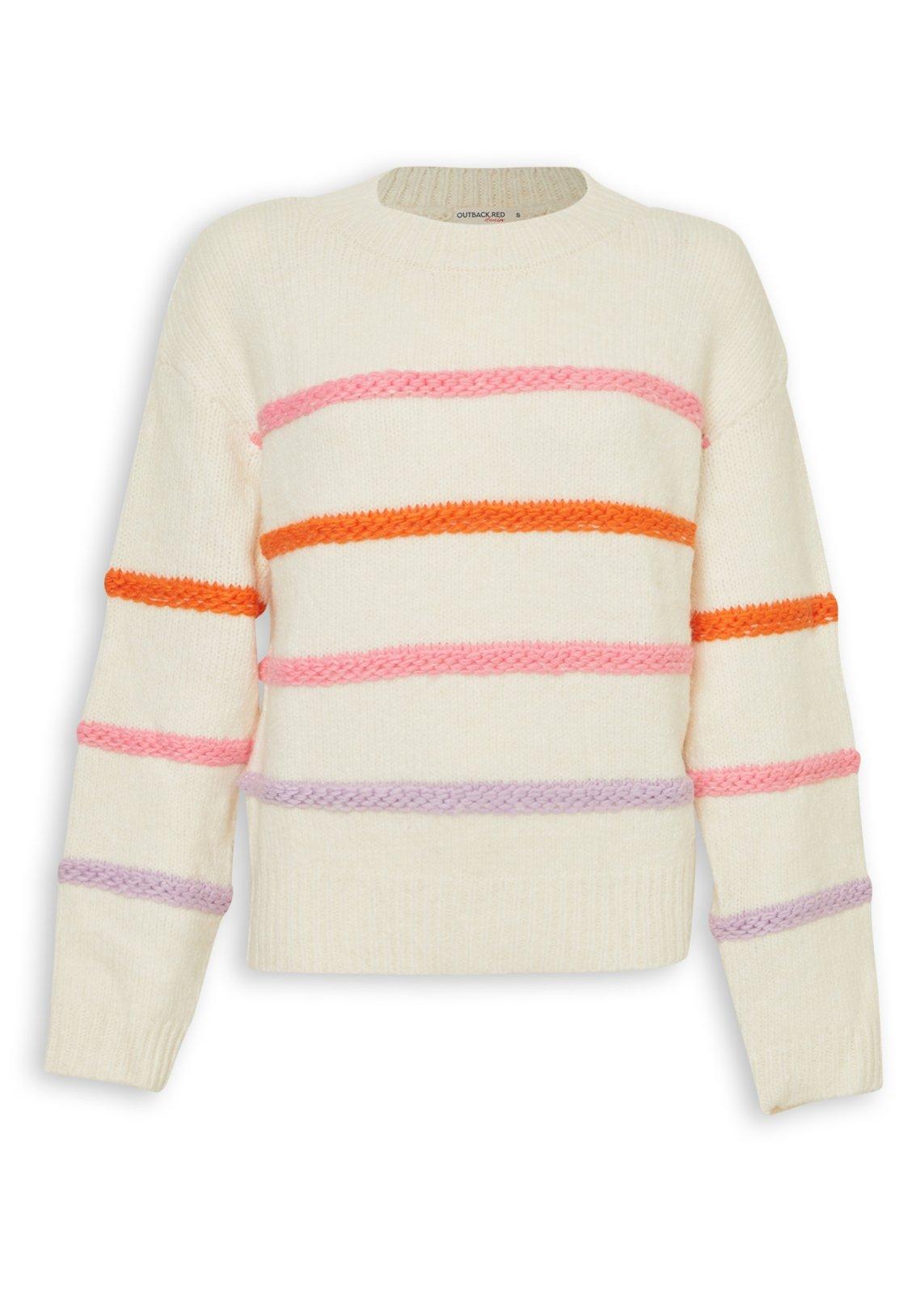 Milk 3D Multi Stripe Jumper (3238511) | OUTBACK RED