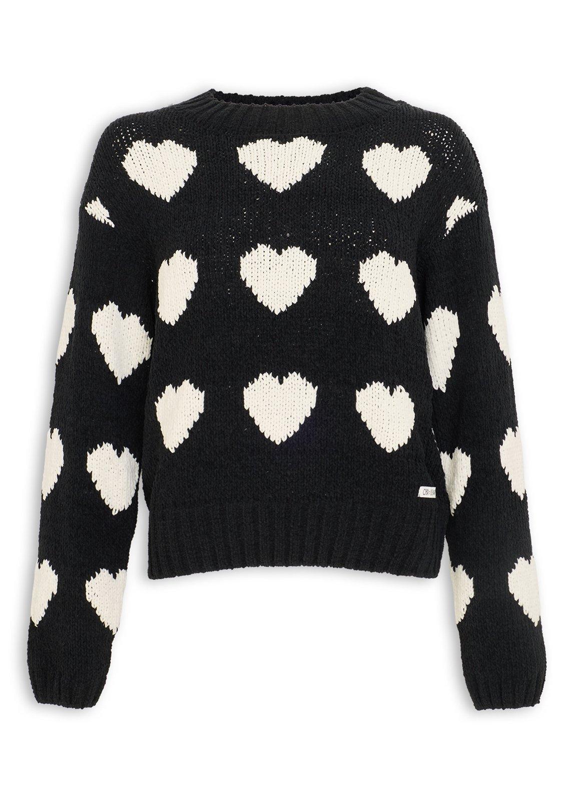 Black Milk Chenille Heart Jumper (3238512) | OUTBACK RED