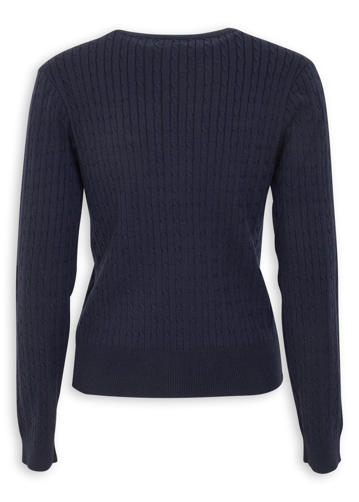 Navy Cabled Cardigan with Embroidery (3238513) | OUTBACK RED