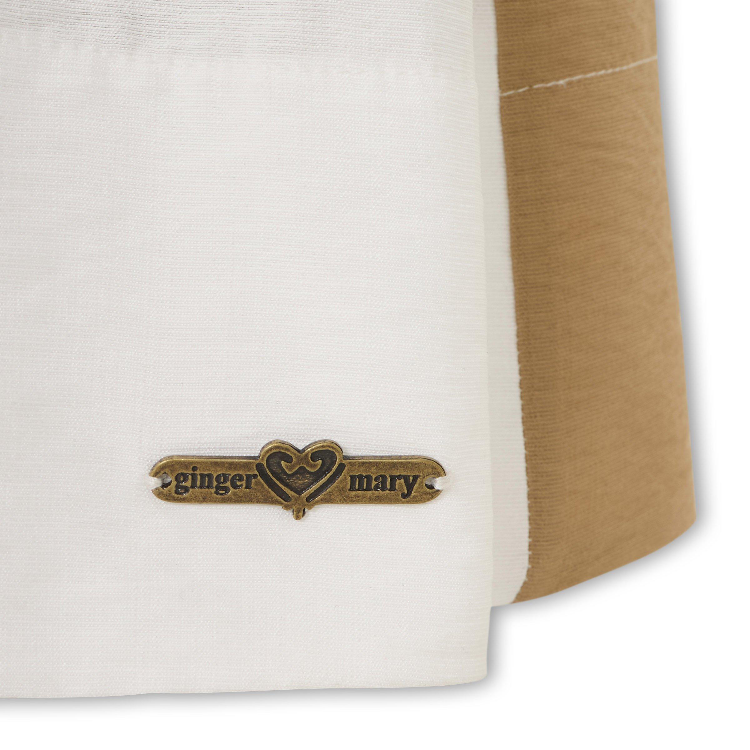 Stone Beige & White Colour Blocked Dress (3238521) | Ginger Mary