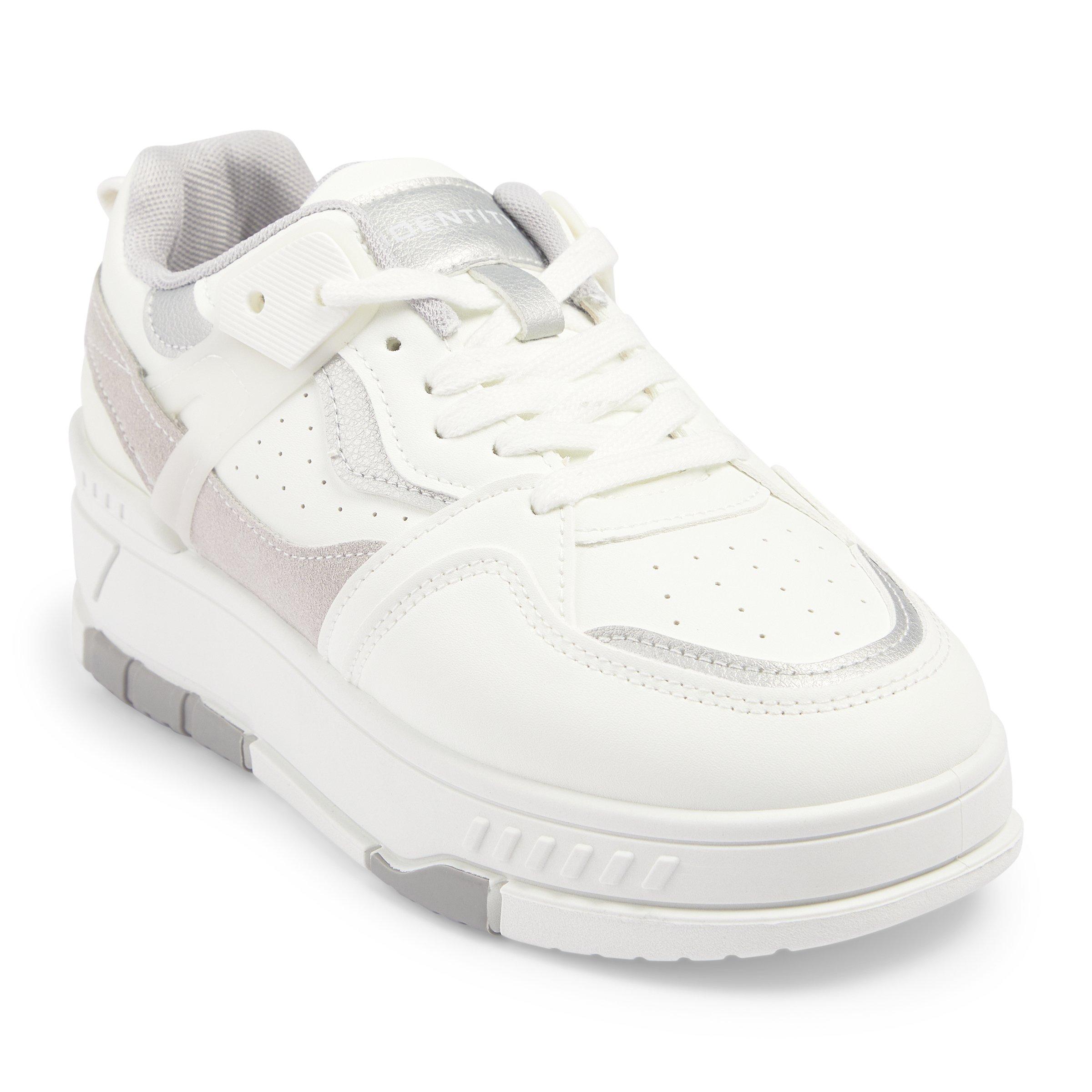 White and Silver Lace Up Sneaker (3238557) | Identity