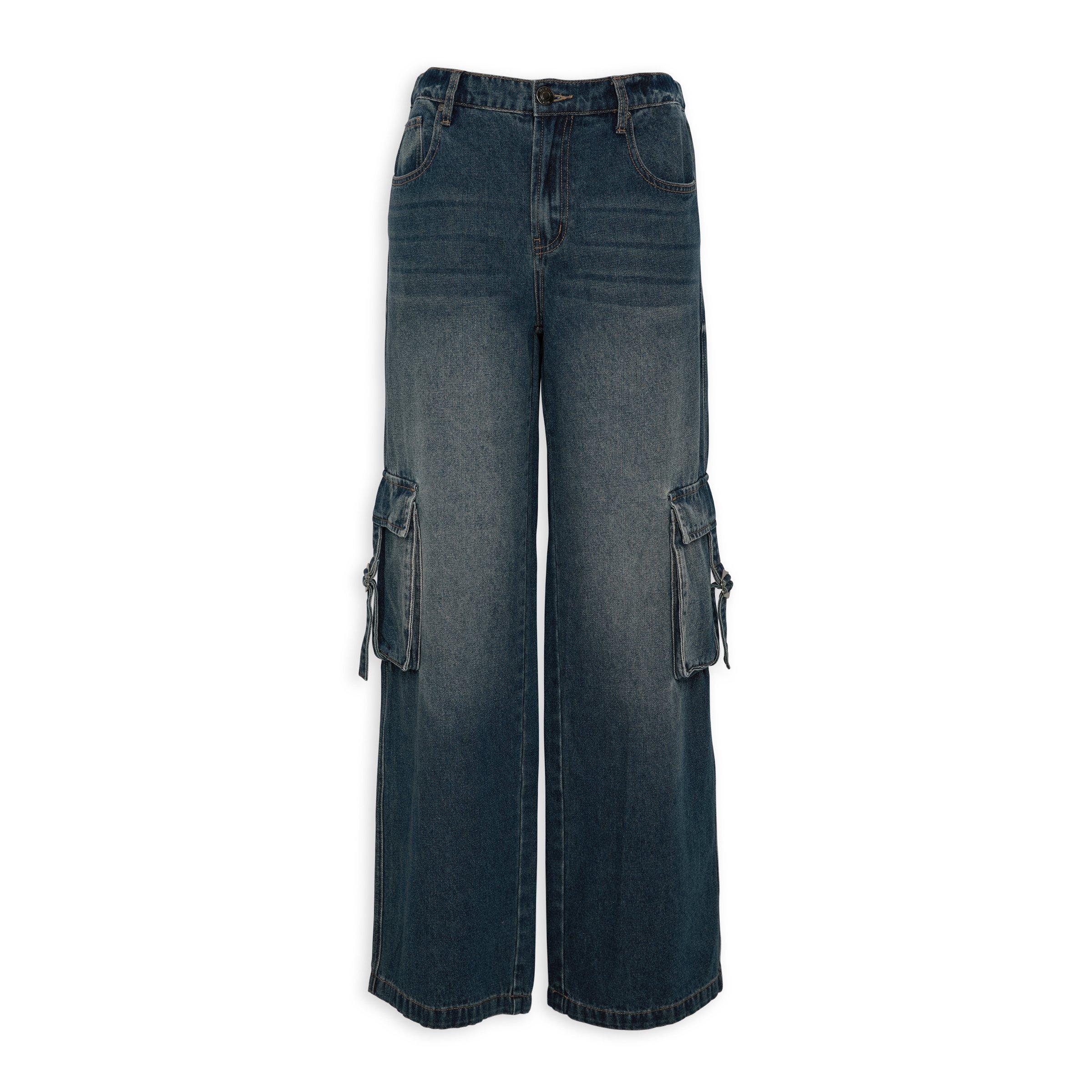 Teastain Wide Leg Denim Cargo Jeans (3238643) | Identity