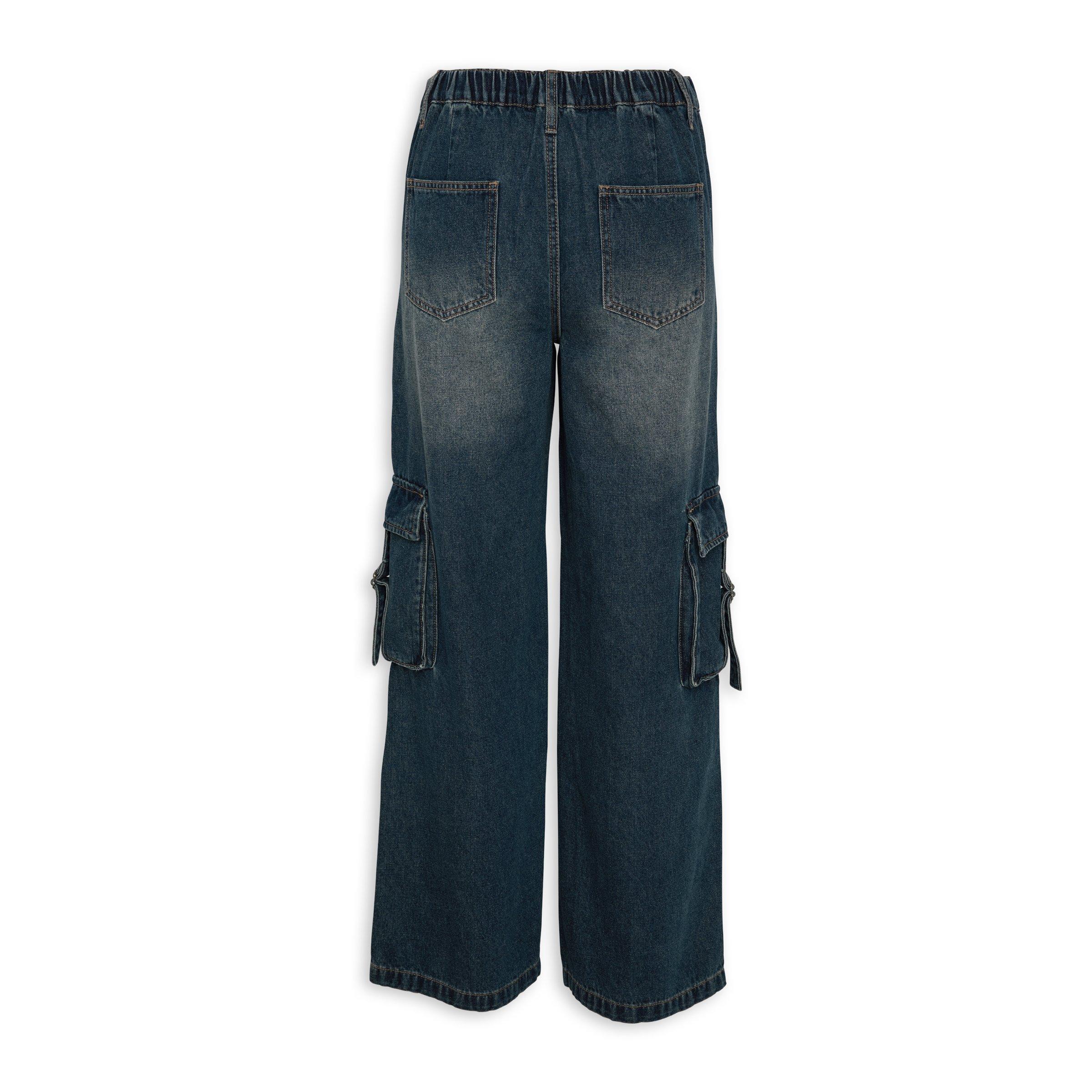 Teastain Wide Leg Denim Cargo Jeans (3238643) | Identity