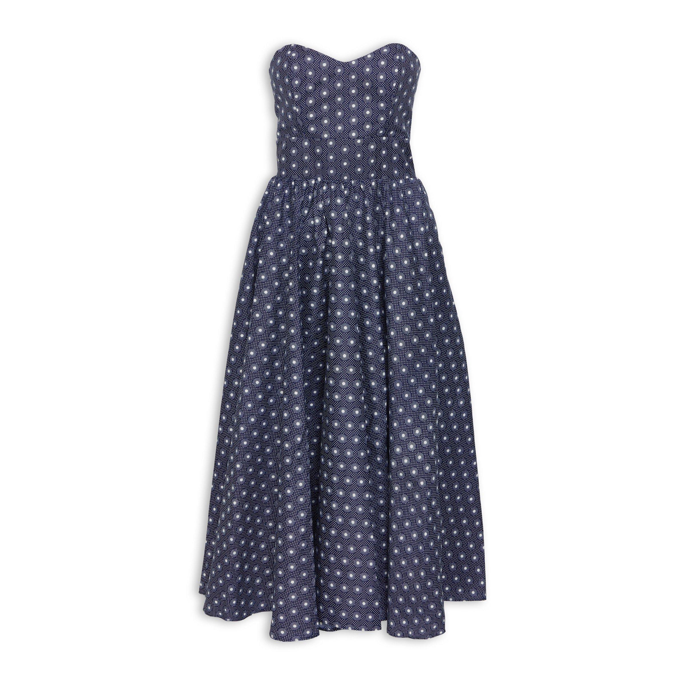 Blue Printed Boobtube Dress (3238827) | Mercia
