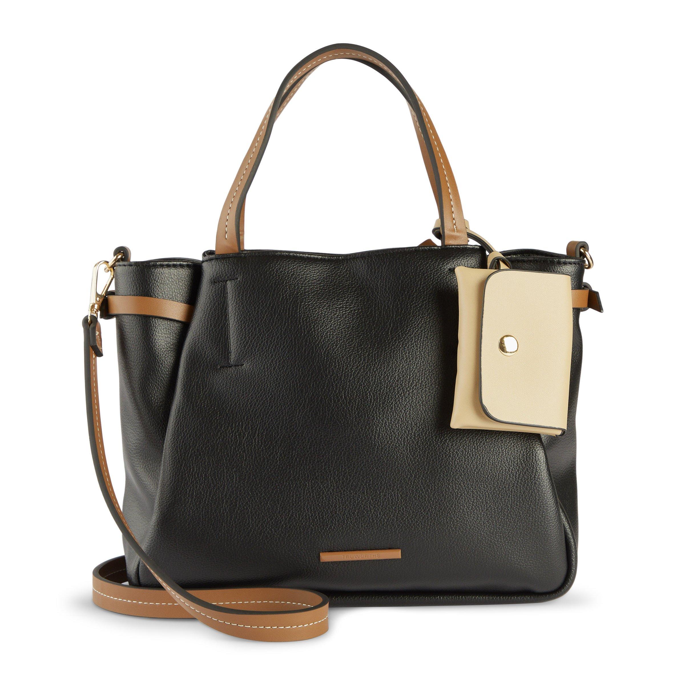 Black Faux Leather Tote Bag (3238858) | Truworths