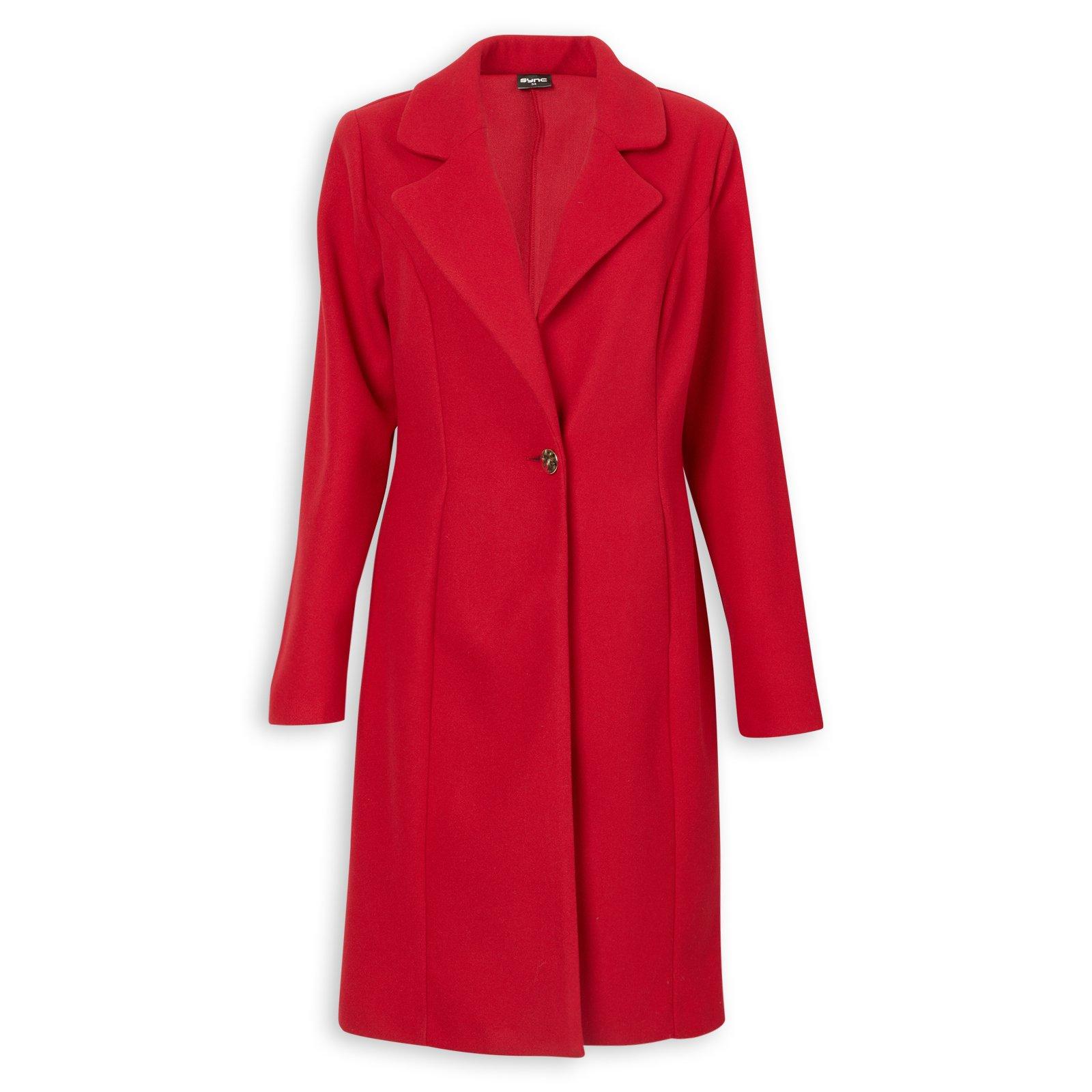 Red Melton Coat (3239074) | Identity X Sync