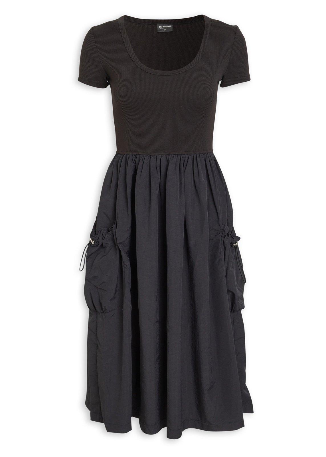 Black Combo Utility Midi Dress (3239230) | Inwear