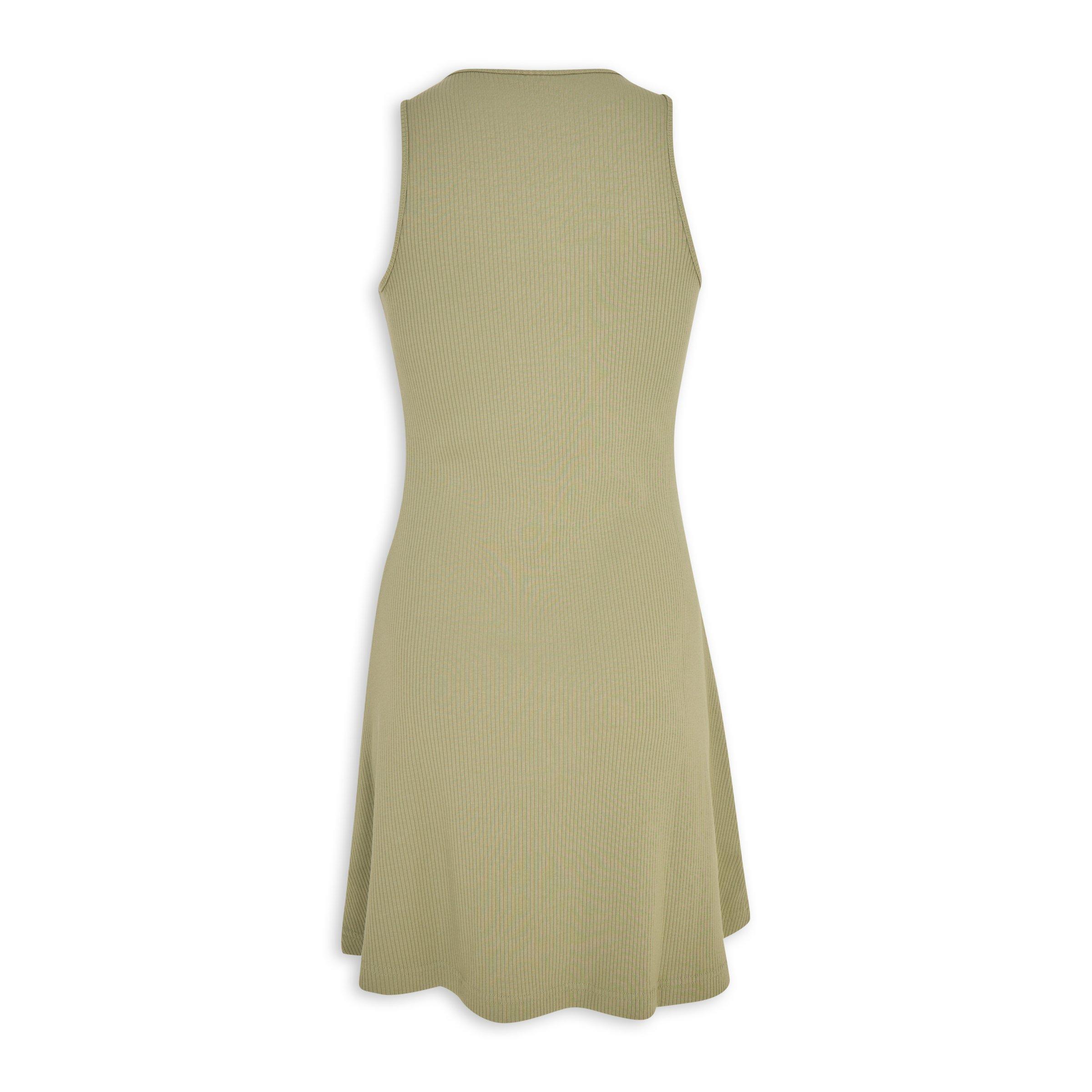 Green Essentials Ribbed Dress (3239271) | Puma