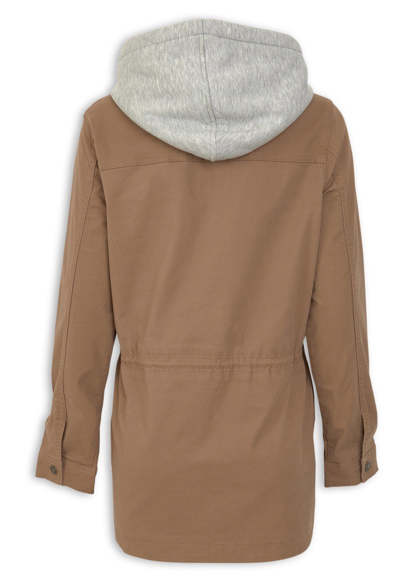 Tan Brown Hooded Utility Parker Jacket (3239318) | OUTBACK RED
