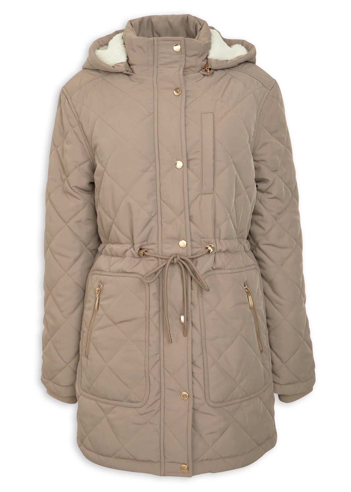 Camel Quilted Hooded Winter Parka (3239481) | OUTBACK RED
