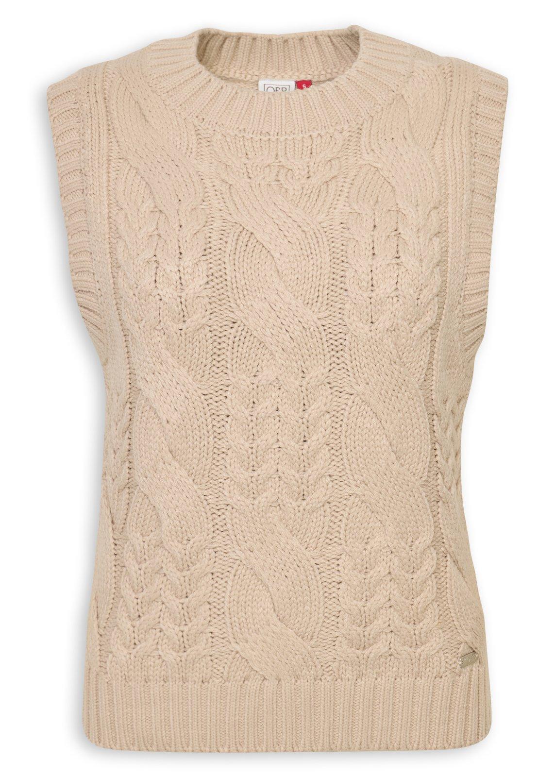 Beige Cable Knit Vest (3239548) | OUTBACK RED
