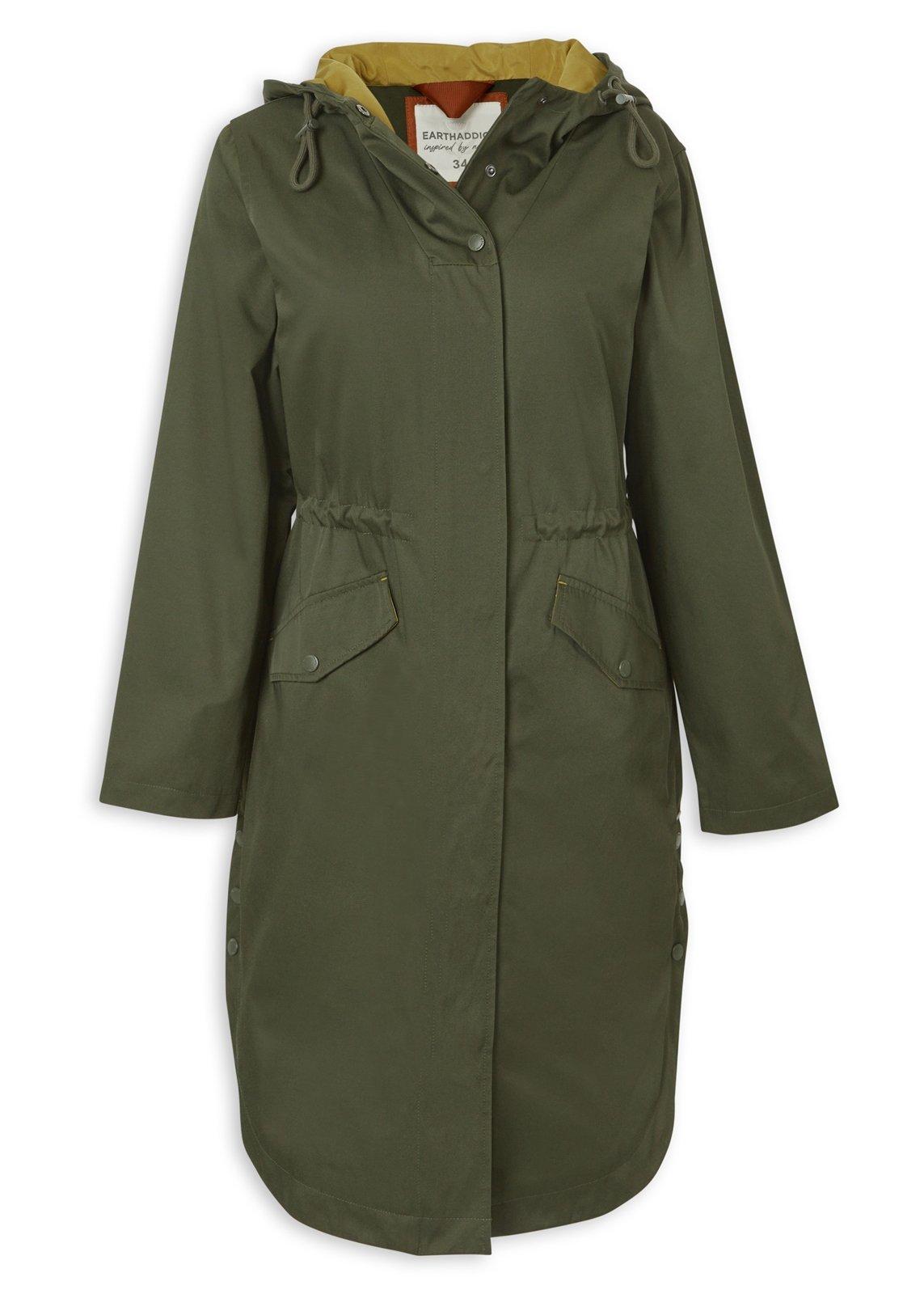 Green Hooded Lined Parka Jacket (3239578) | Earthaddict