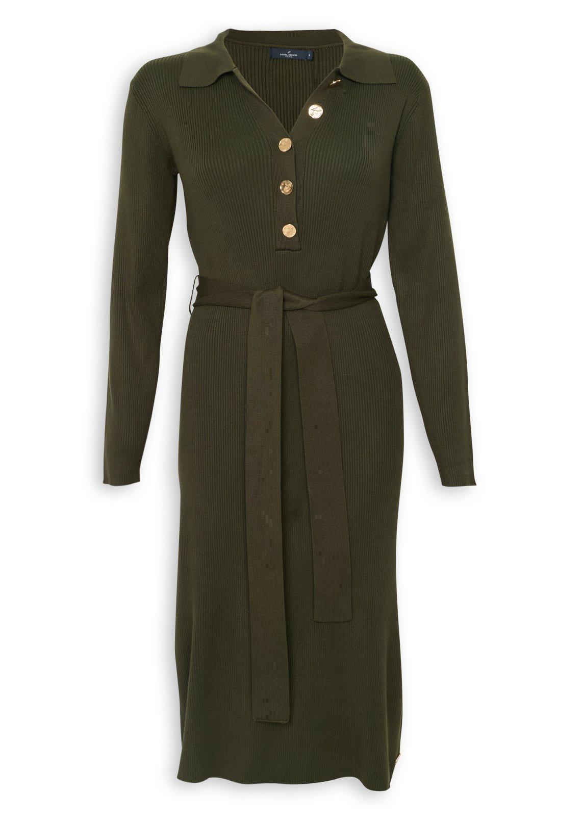 Belted Green Knitwear Dress (3239635) | Daniel Hechter