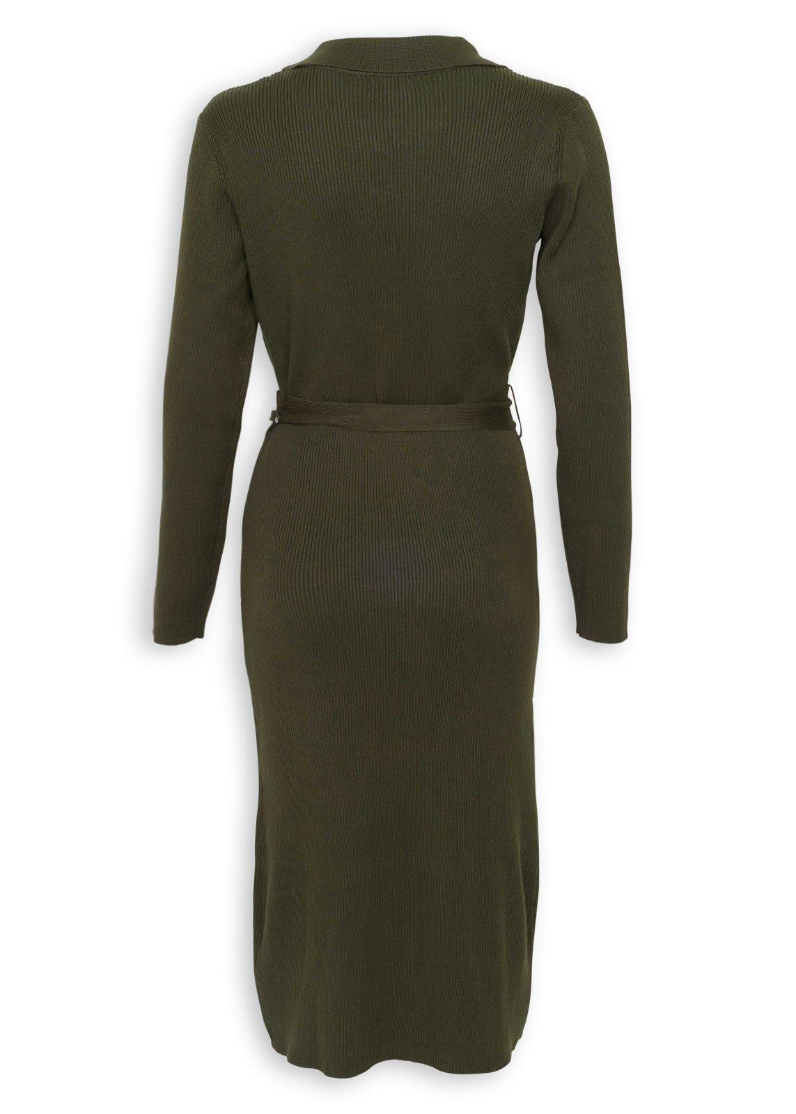 tesTecollect.cite Belted Green Knitwear Dress (3239635) | Daniel Hechter
