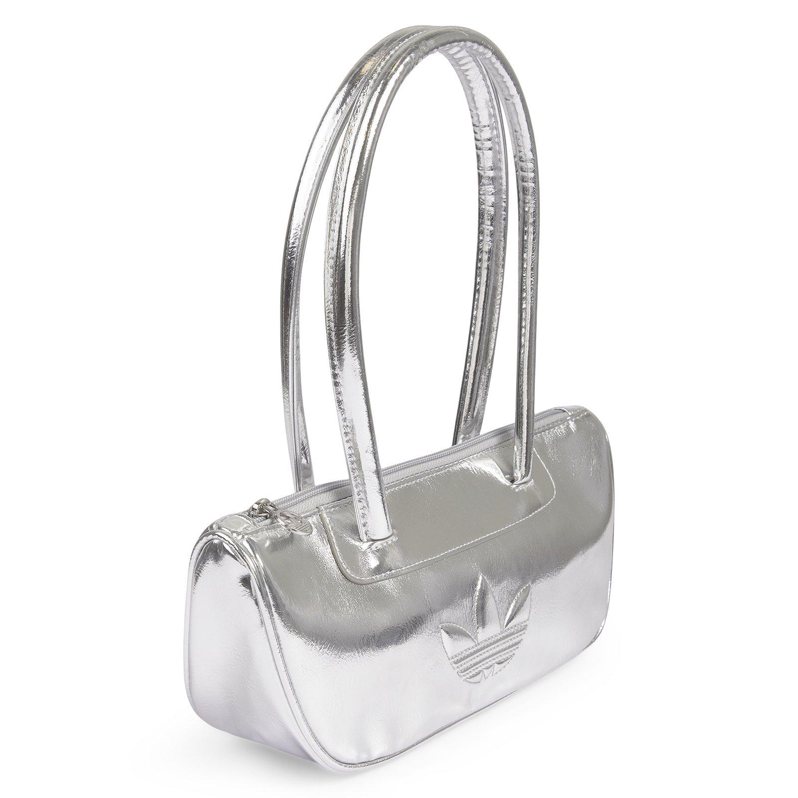 【新品未使用】灰色のアルカディア スクエア 缶バッジ せりたま 芹 珠生 Silver Adilenium Metallic Shoulder Bag (3239682) | Adidas