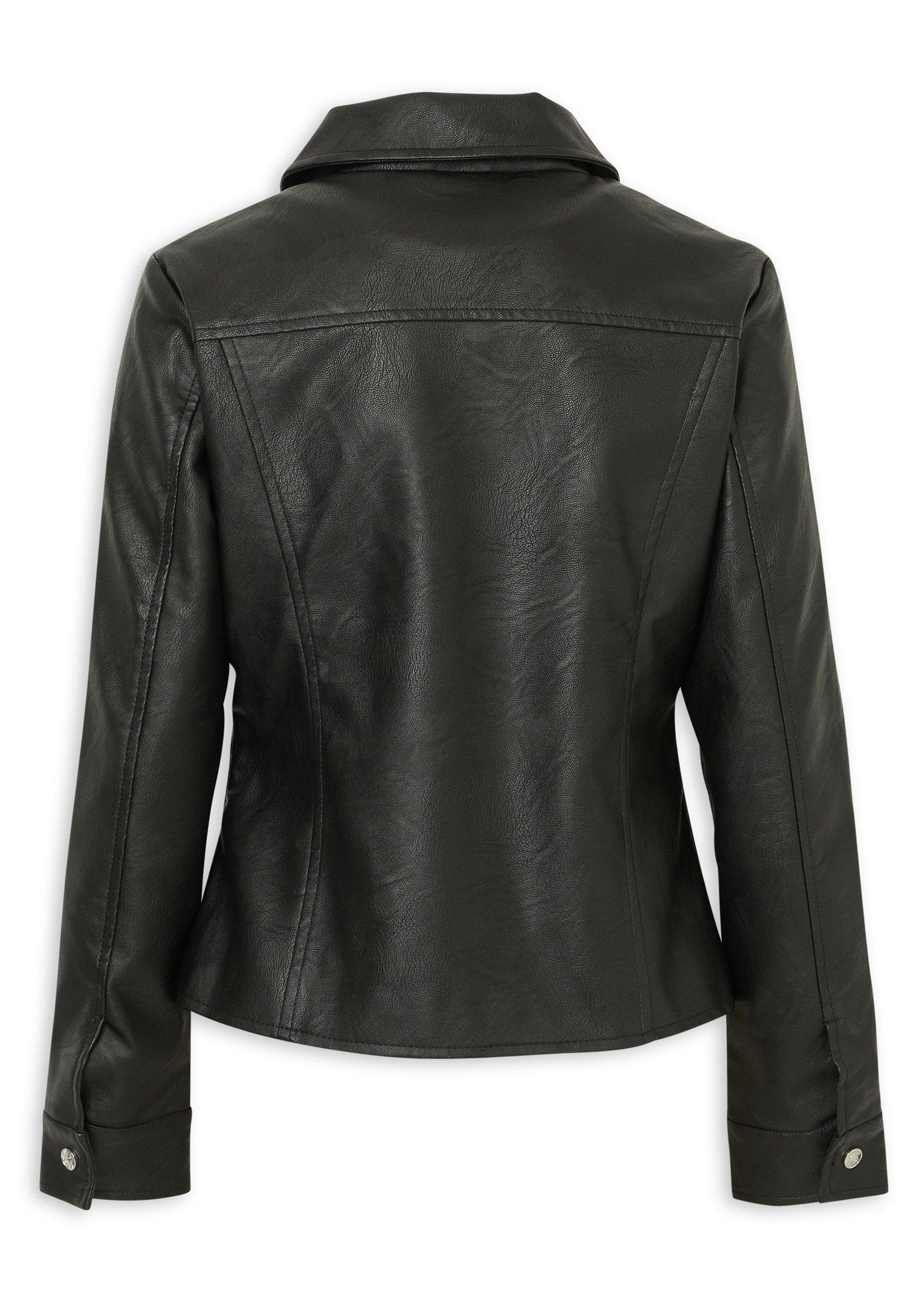 Black Faux-Leather Jacket (3239760) | Inwear