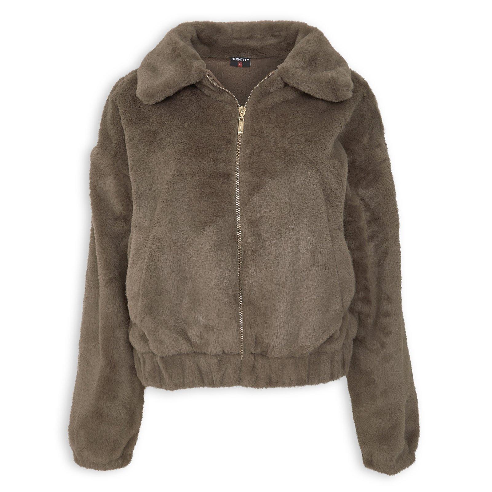 Taupe Zip Through Jacket (3239879) | Identity