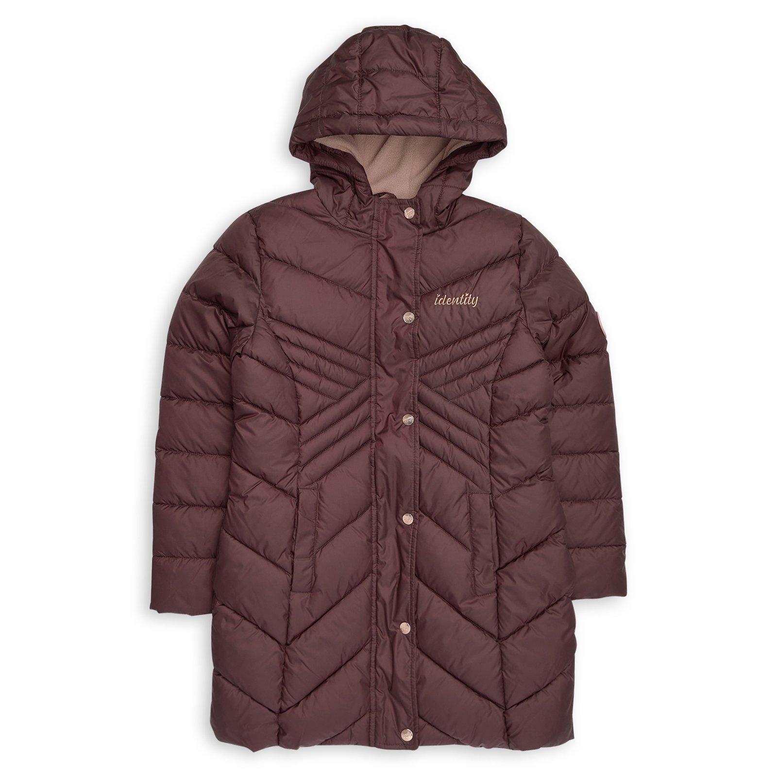 Girls Burgundy Hooded Puffer Parka (3239994) | Identity